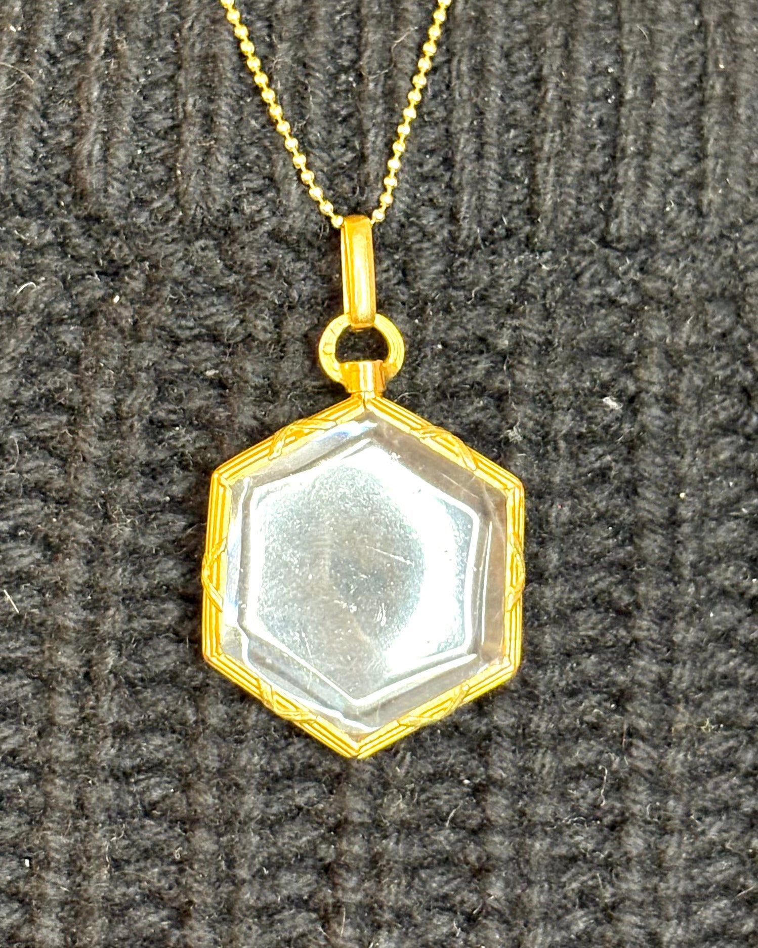 Pendentif Or Jaune & Verre "Oury" - Elliade Paris