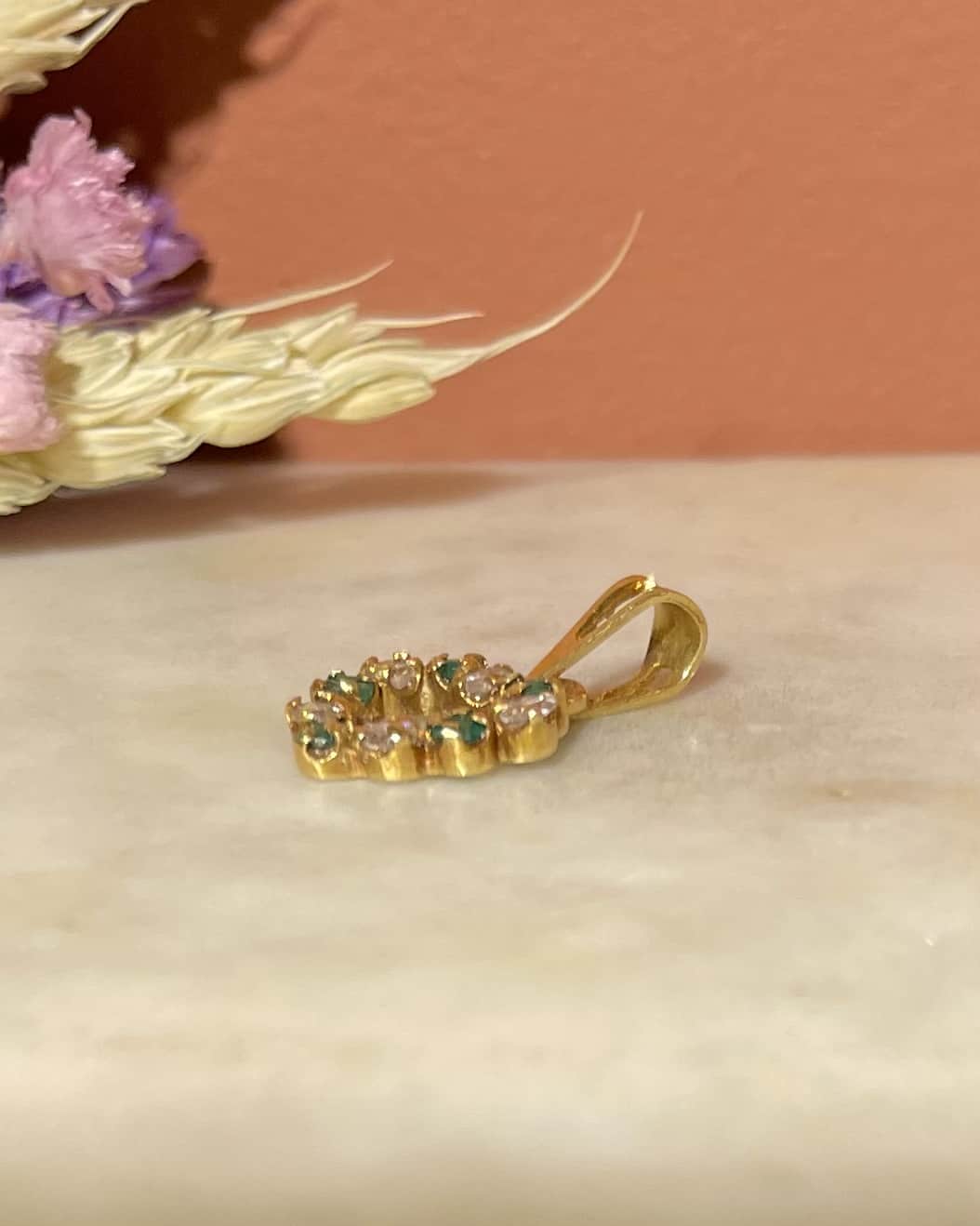 "Avery" Emerald & Diamond Heart Pendant