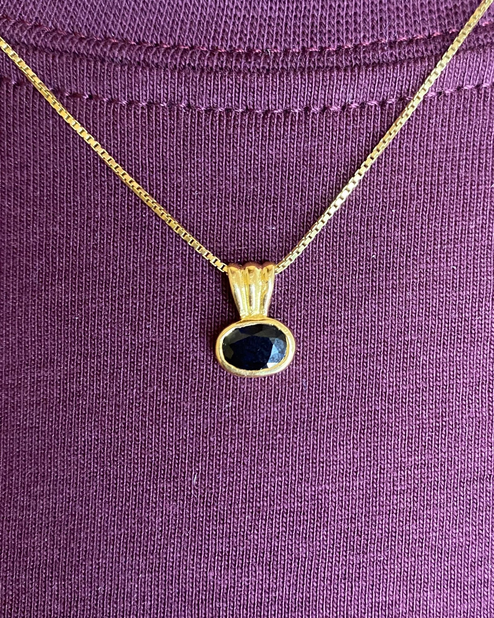 Pendentif Saphir 0.90 carat "Louanne" - Elliade Paris