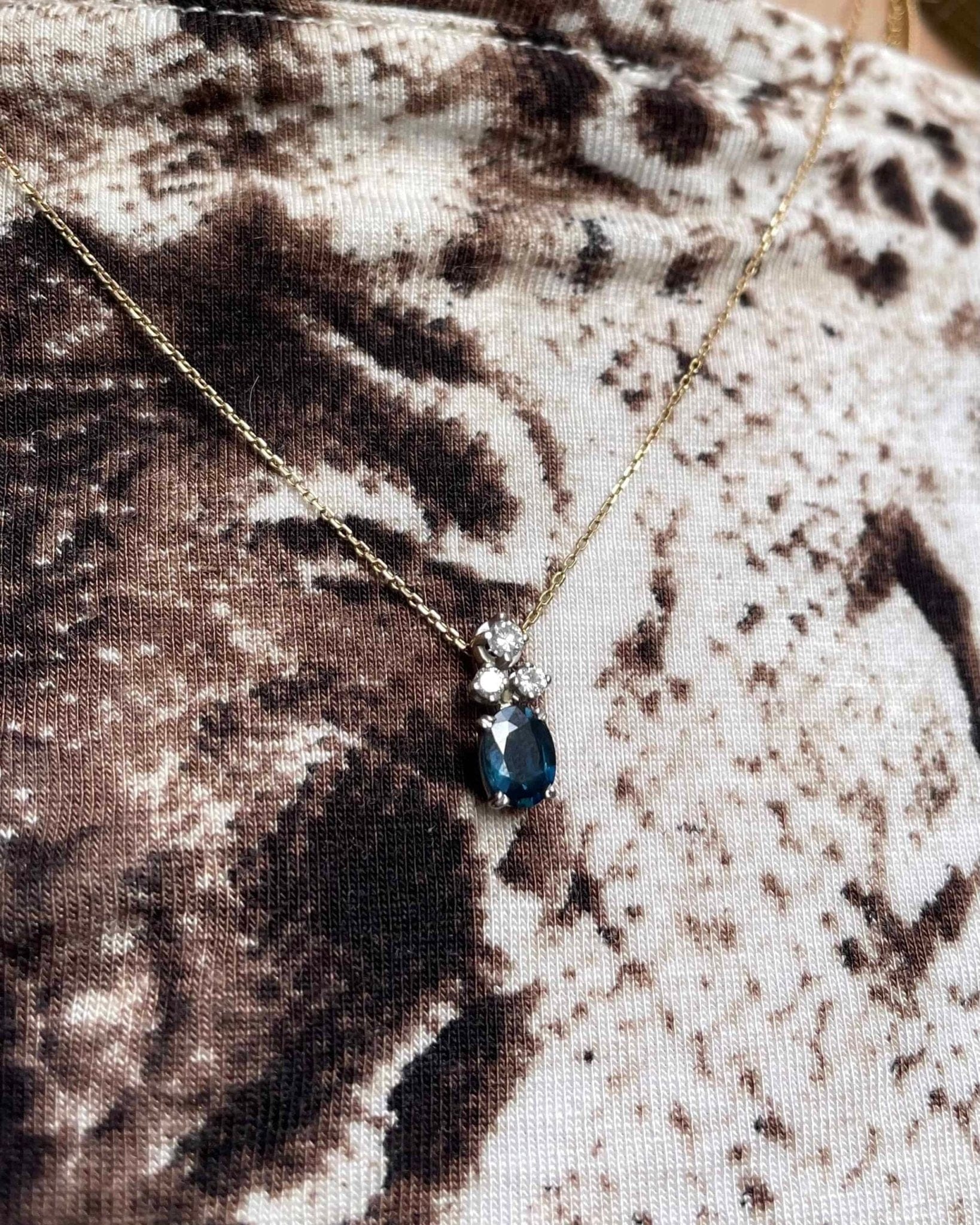 Pendentif Saphir 1 carat & Diamants "Carlota" - Elliade Paris