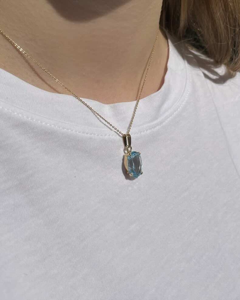 Pendentif Topaze 6.60 carats "Églantine" - Elliade Paris