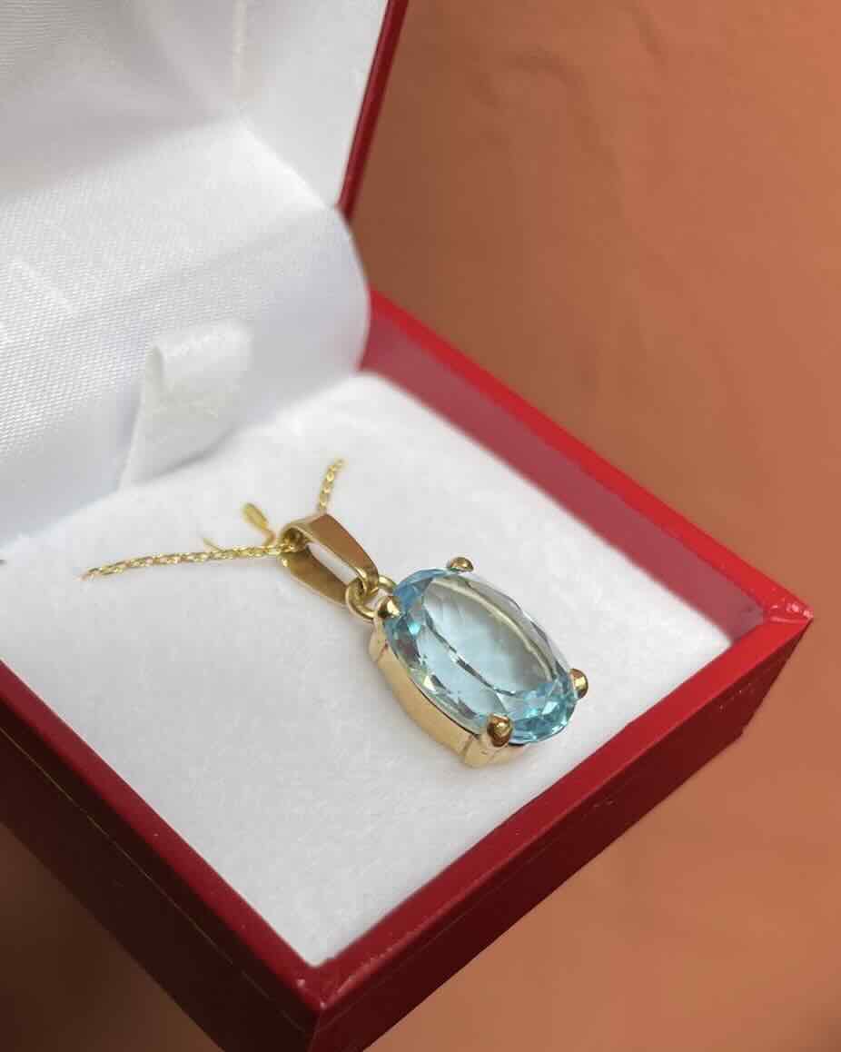 Pendentif Topaze 6.60 carats "Églantine" - Elliade Paris