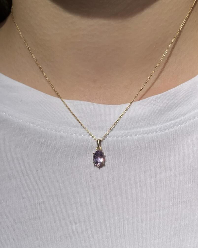 Pendentif Vintage Améthyste 1.05 carat "Ophélia" - Elliade Paris
