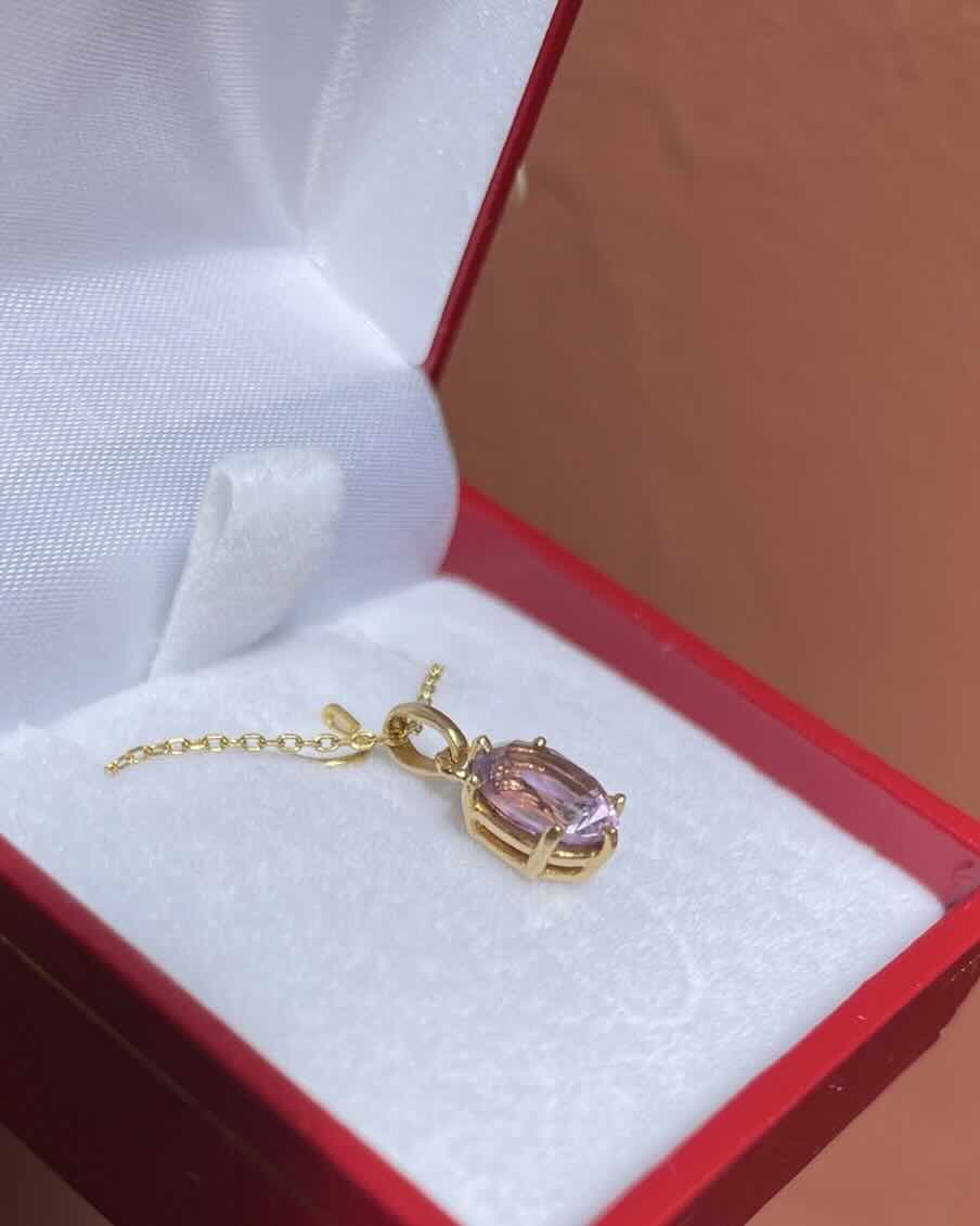 Pendentif Vintage Améthyste 1.05 carat "Ophélia" - Elliade Paris