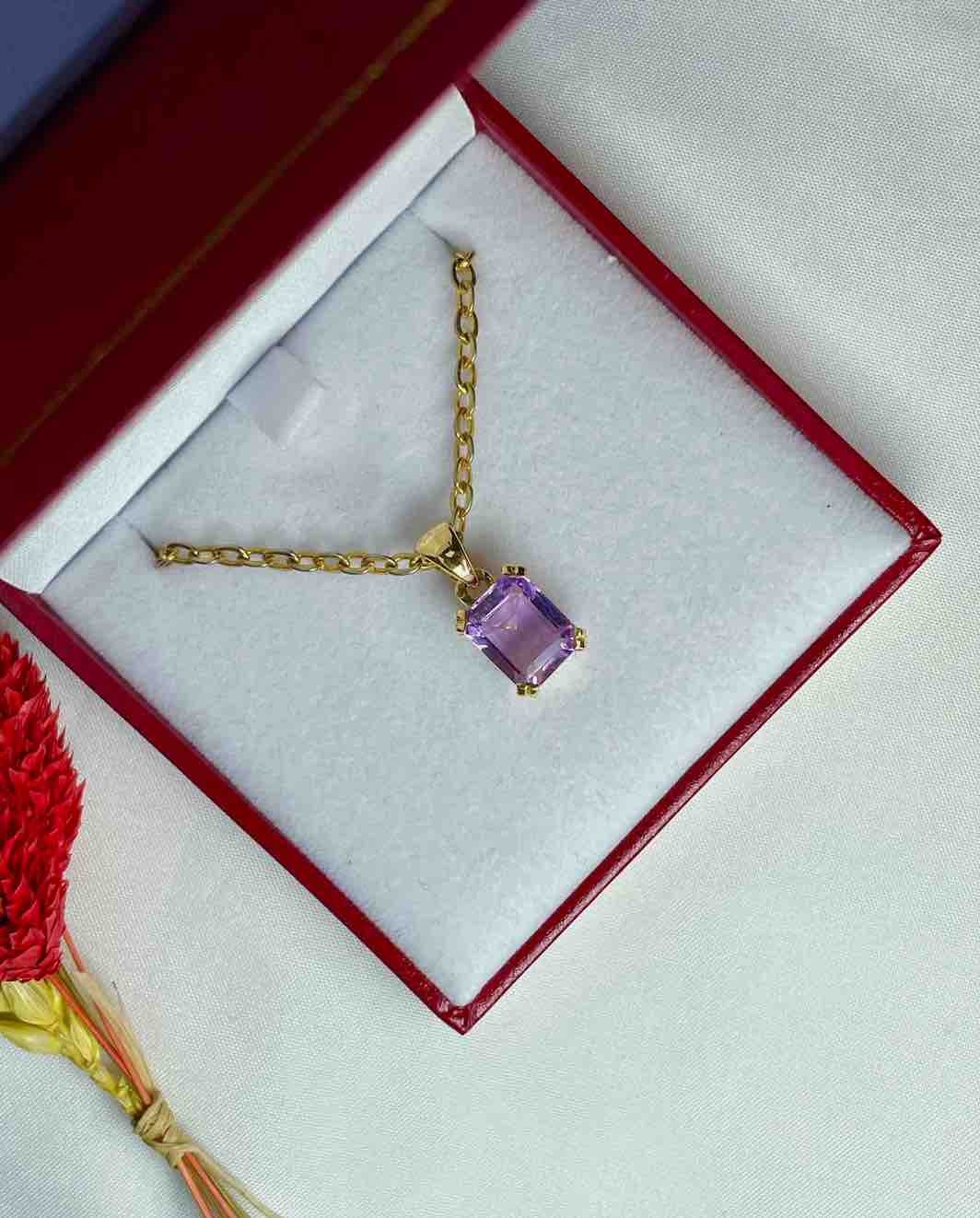 Pendentif Vintage Améthyste 3.50 carats "Mélody" - Elliade Paris