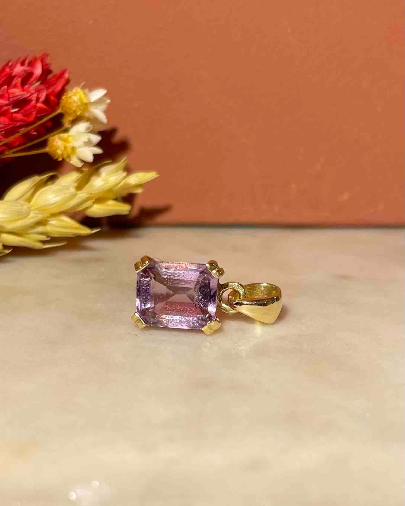 Pendentif Vintage Améthyste 3.50 carats "Mélody" - Elliade Paris