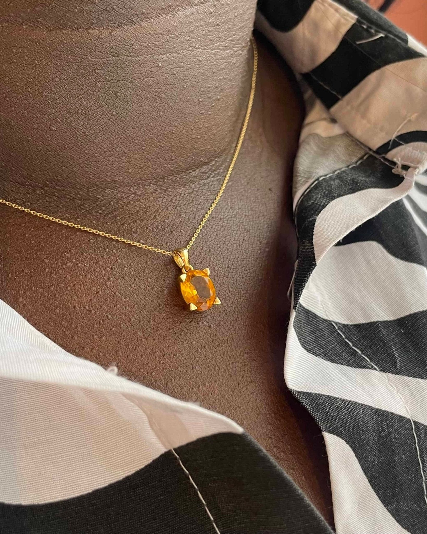 Pendentif Vintage Citrine 2.20 carats "Johanna" - Elliade Paris