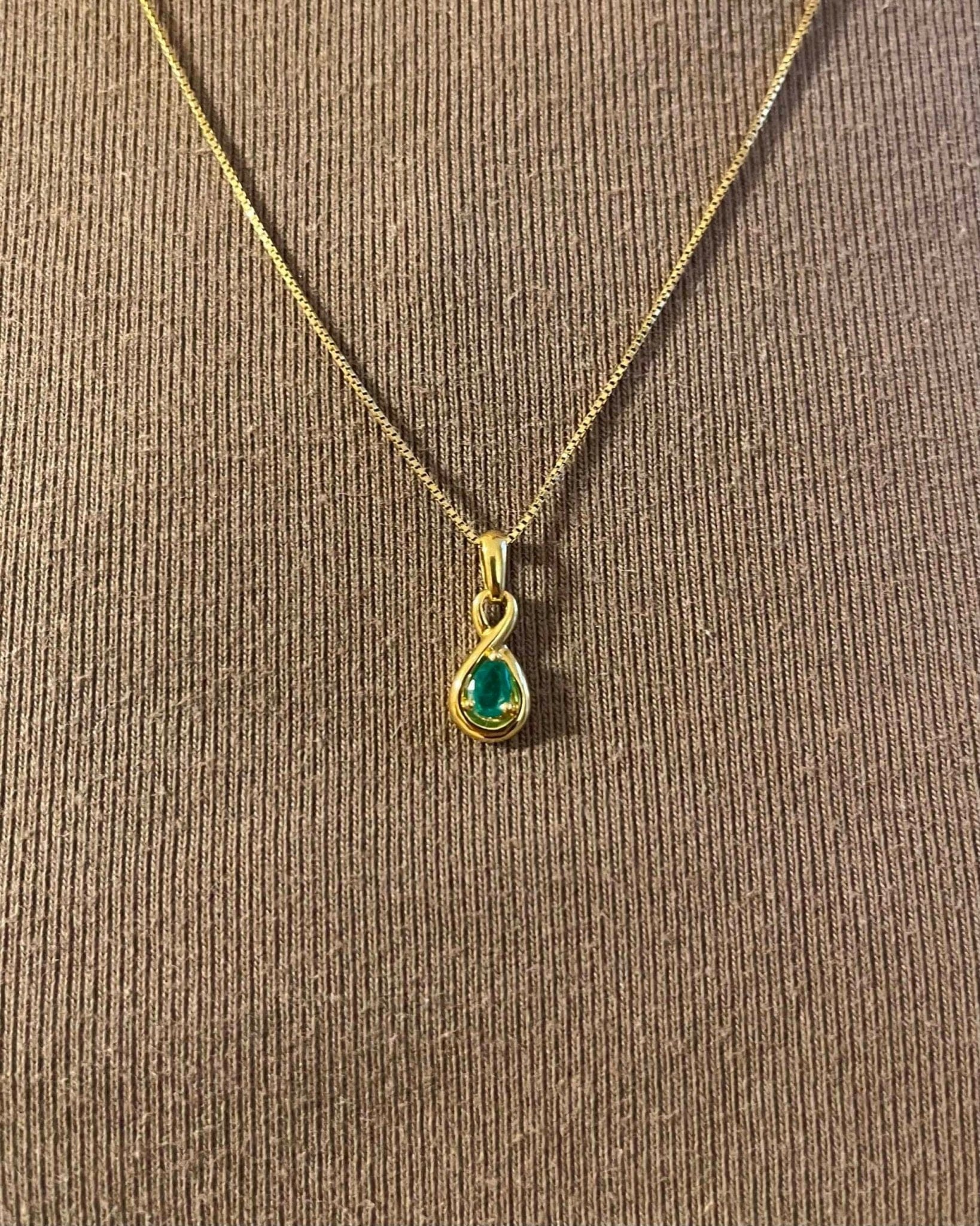 Pendentif Vintage Émeraude 0.35 carat "Tilly" - Elliade Paris
