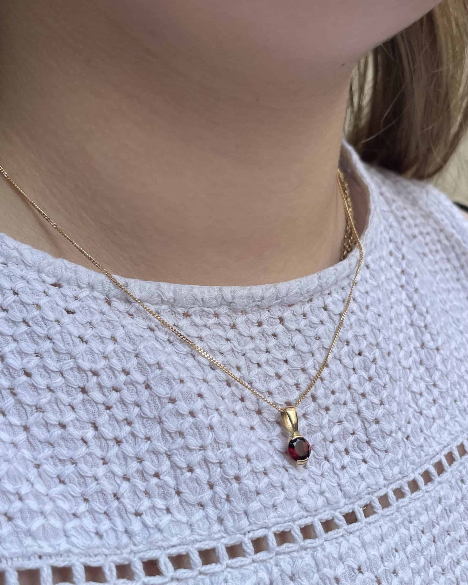 Pendentif Vintage Grenat "Josh" - Elliade Paris