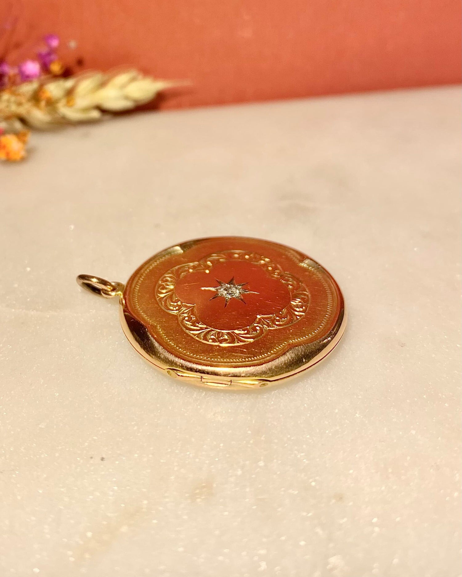 Pendentif Médaillon Ouvrant Or & Diamant "Yasmina"