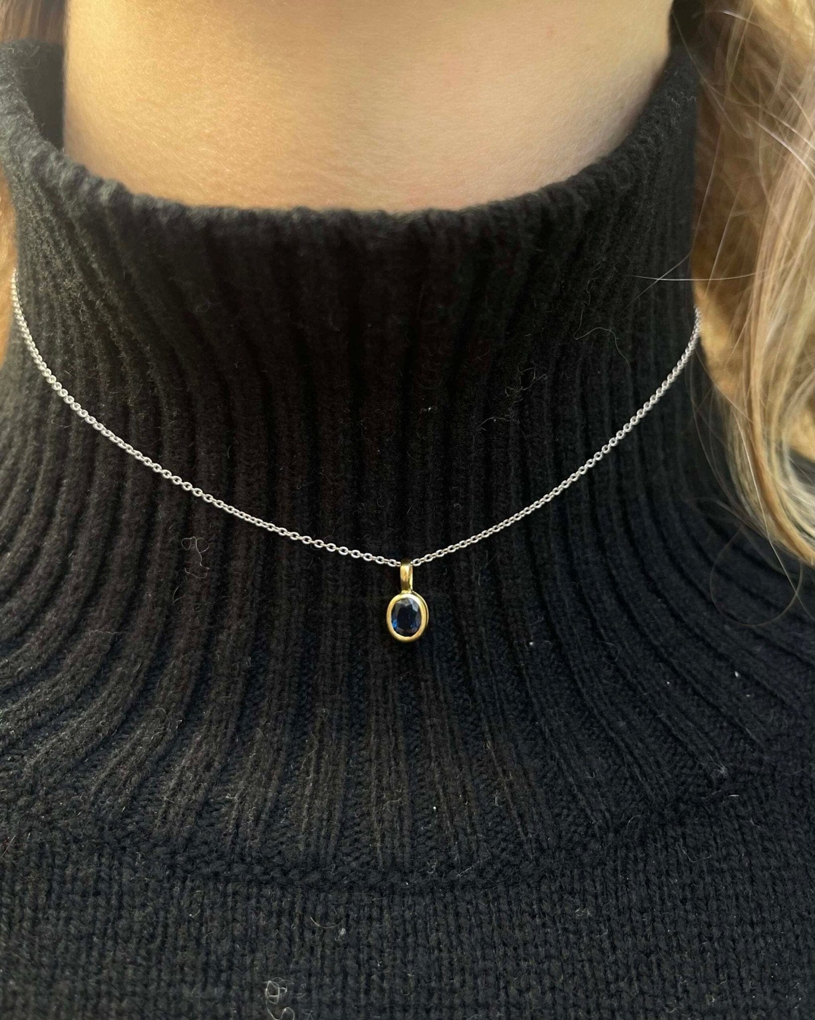 Pendentif Vintage Saphir 0.73 carat "Althéa" - Elliade Paris