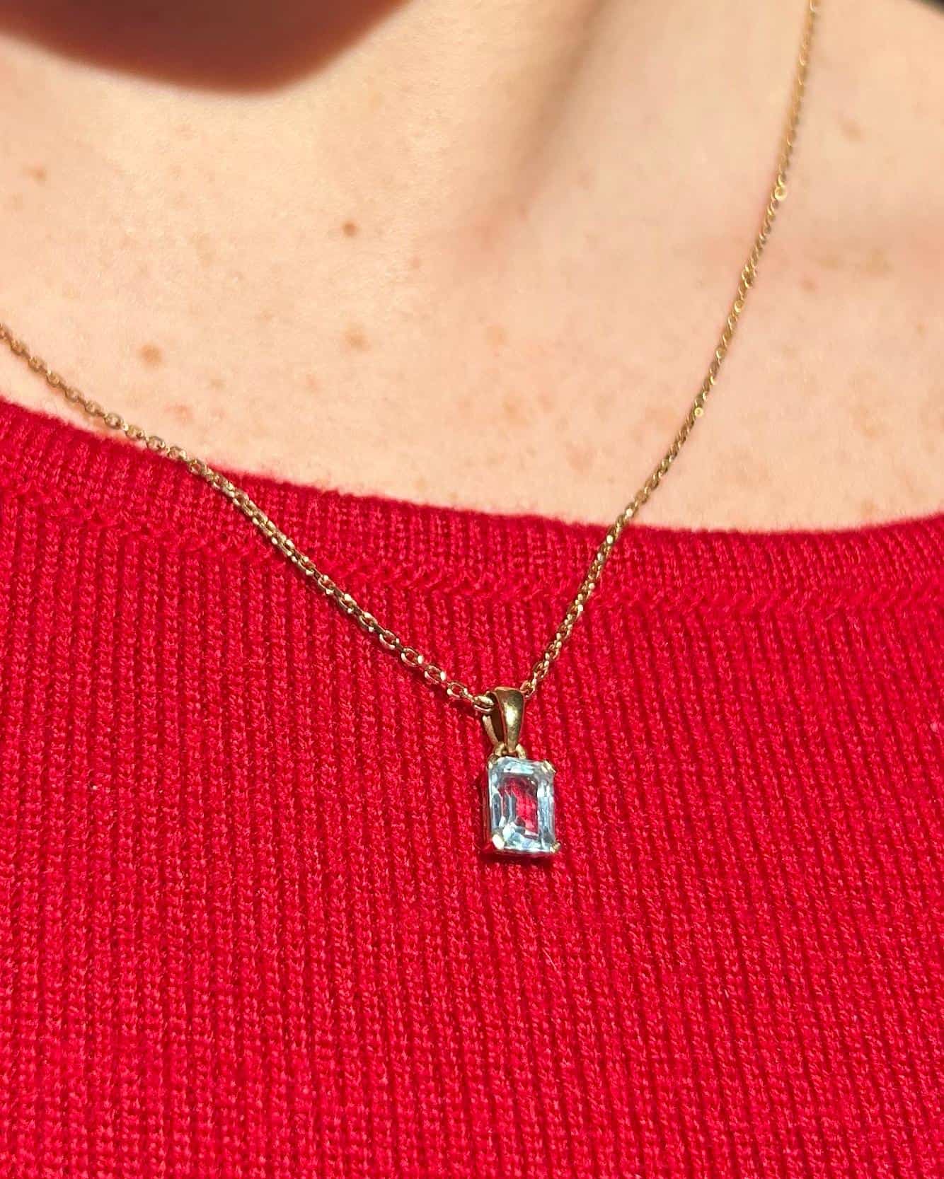 Pendentif Vintage Topaze 1 Carat "Liza" - Elliade Paris