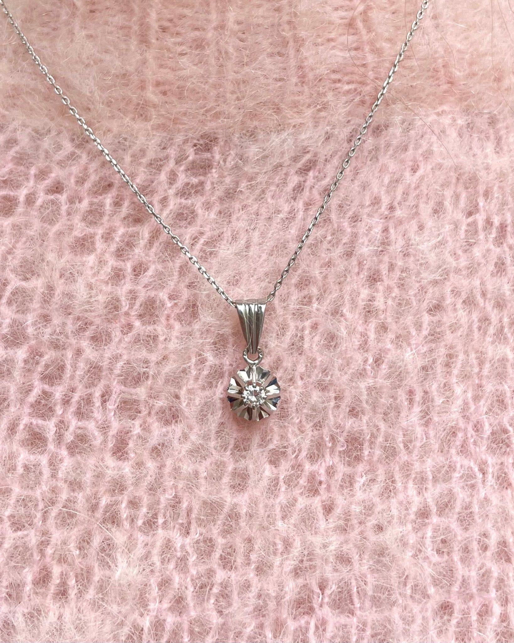 Pendentif VintageDiamant 0.39 carat "Mona" - Elliade Paris