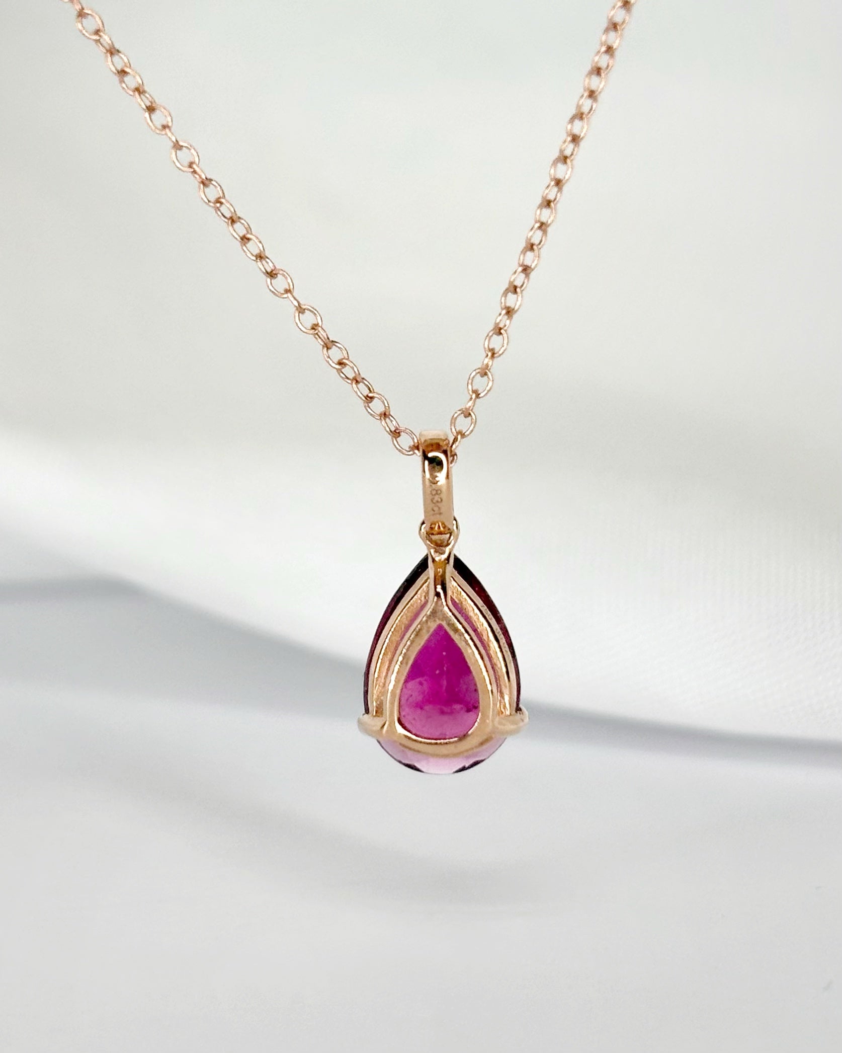 Collier Tourmaline 1.10 carat, Diamants & Or 7,65g "Lucille"