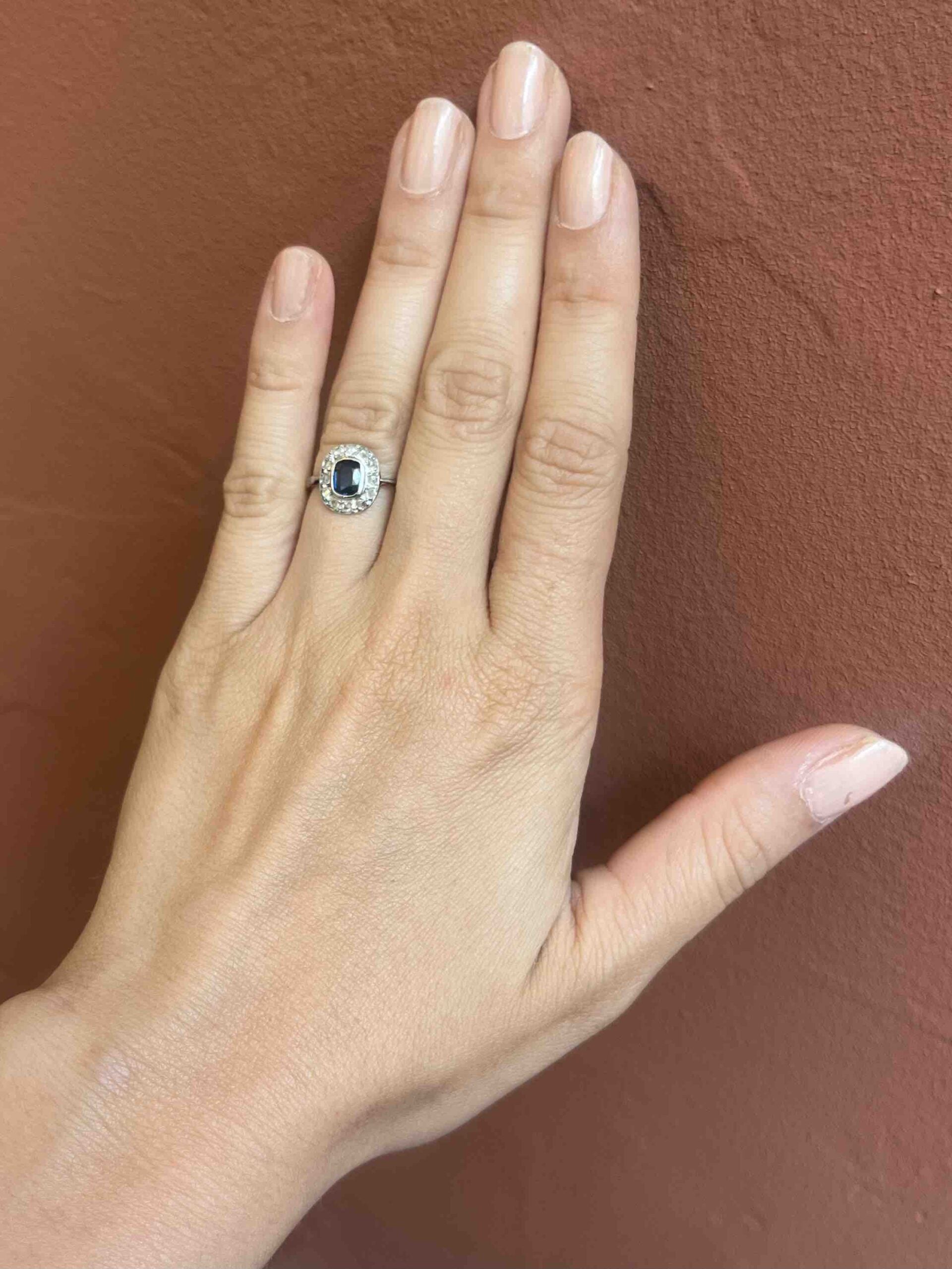Art Deco Sapphire & Diamond Ring "Mélia"