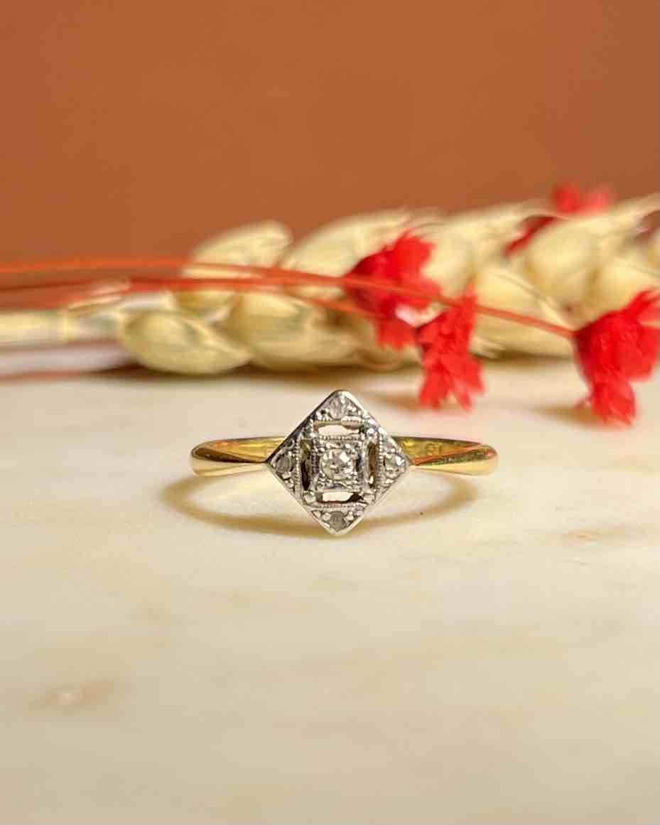 Bague Art Déco Diamants "Lisana" - Elliade Paris