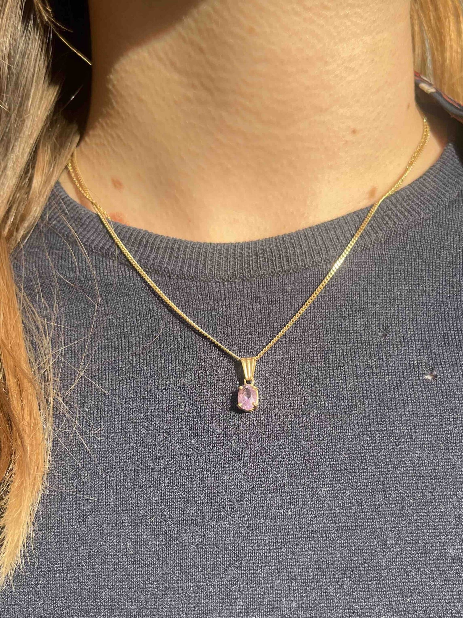 Pendentif "Lizia" Améthyste Vintage