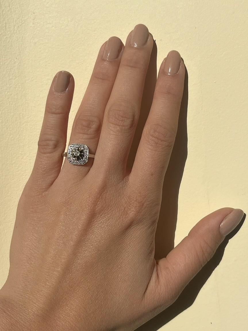 Bague art déco diamants "Ily"