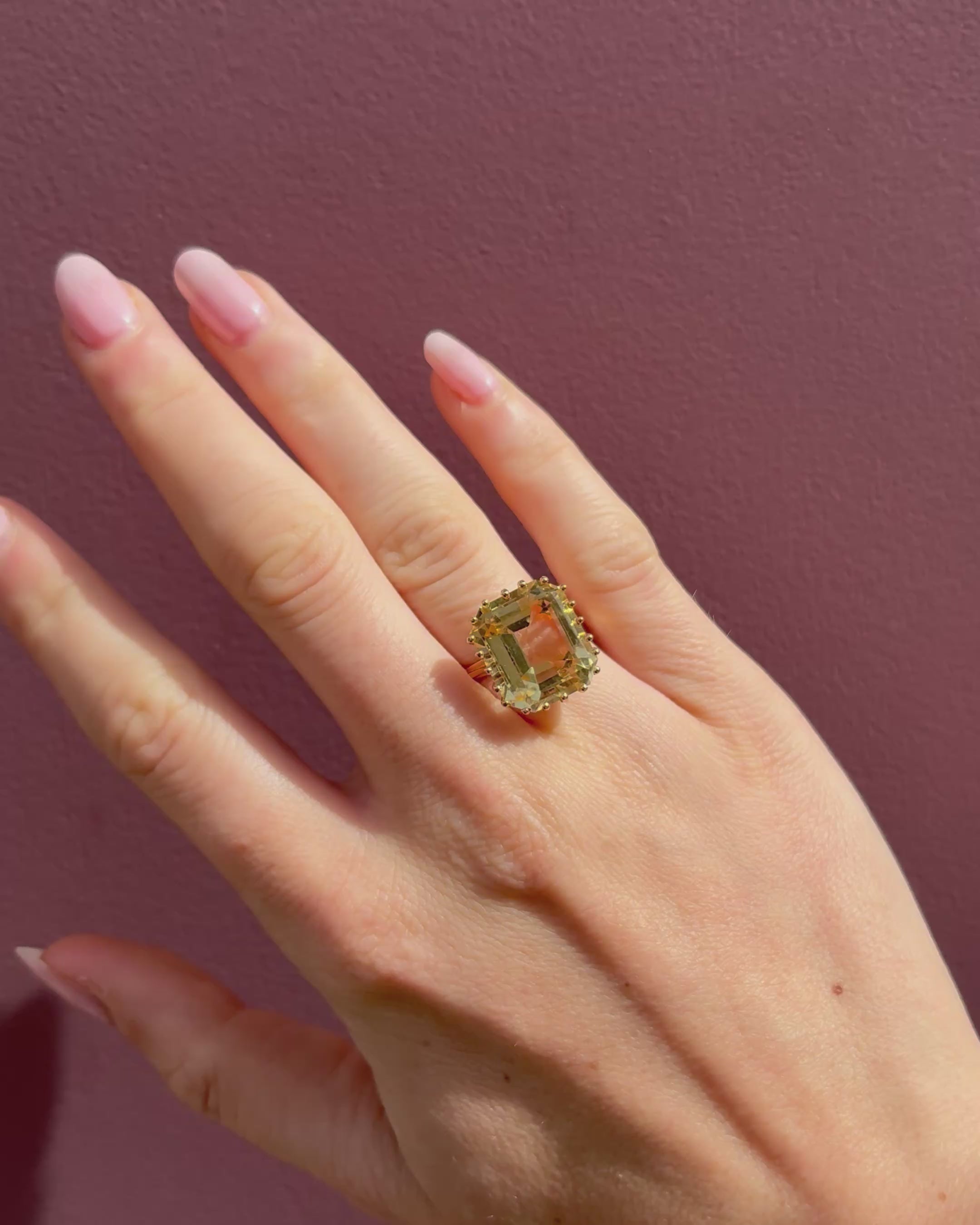 Bague Cocktail Citrine 14.24 carats "Chance"