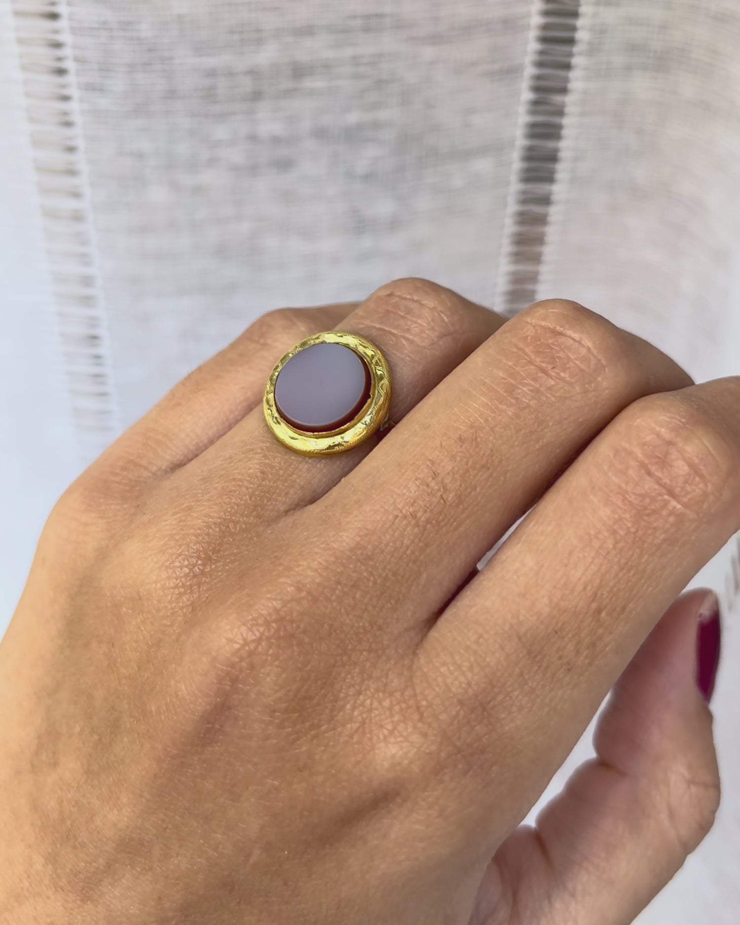 Anello con sigillo in corniola “Sophie”