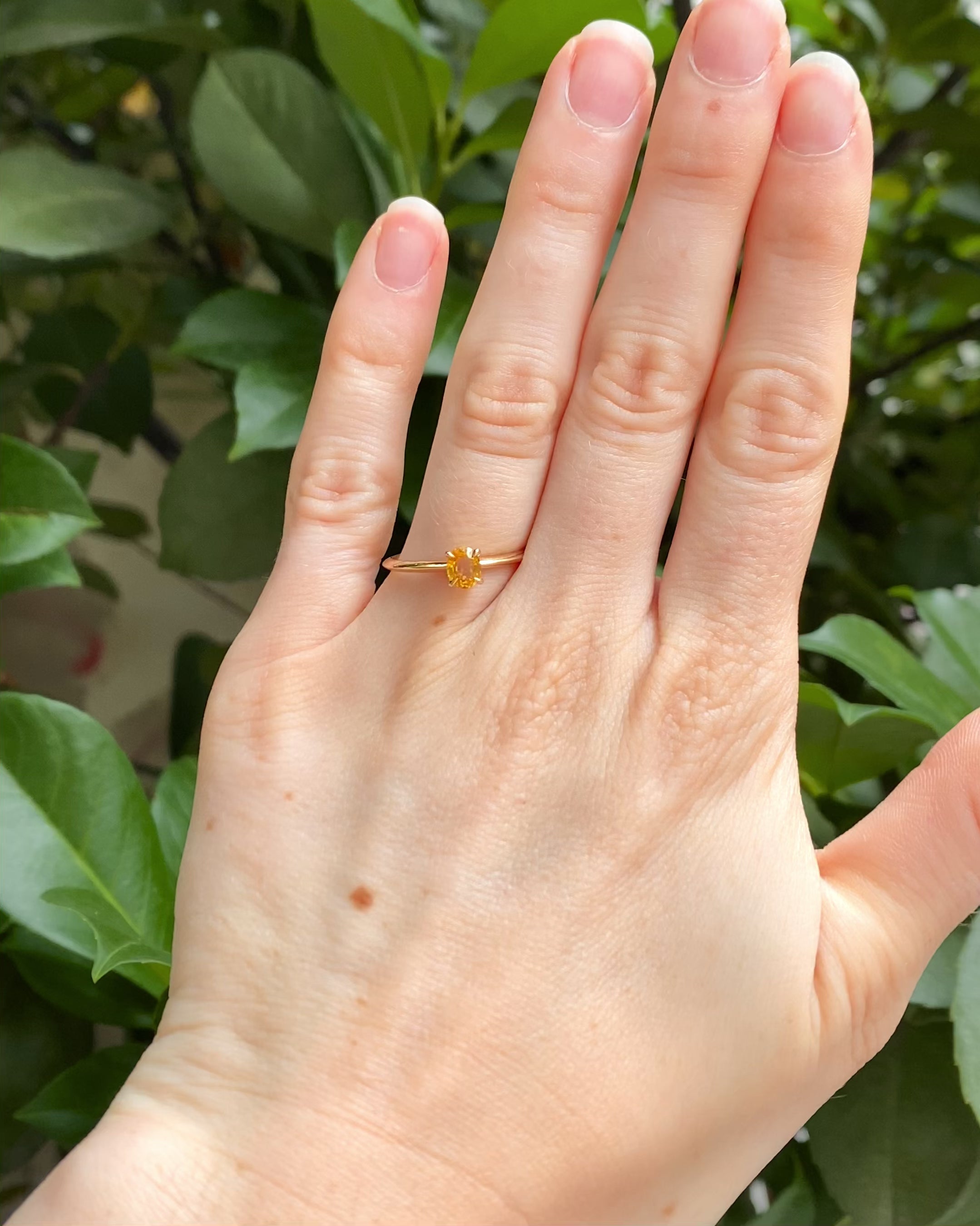 Bague Solitaire Saphir Jaune 0.50 carat "Aymie"