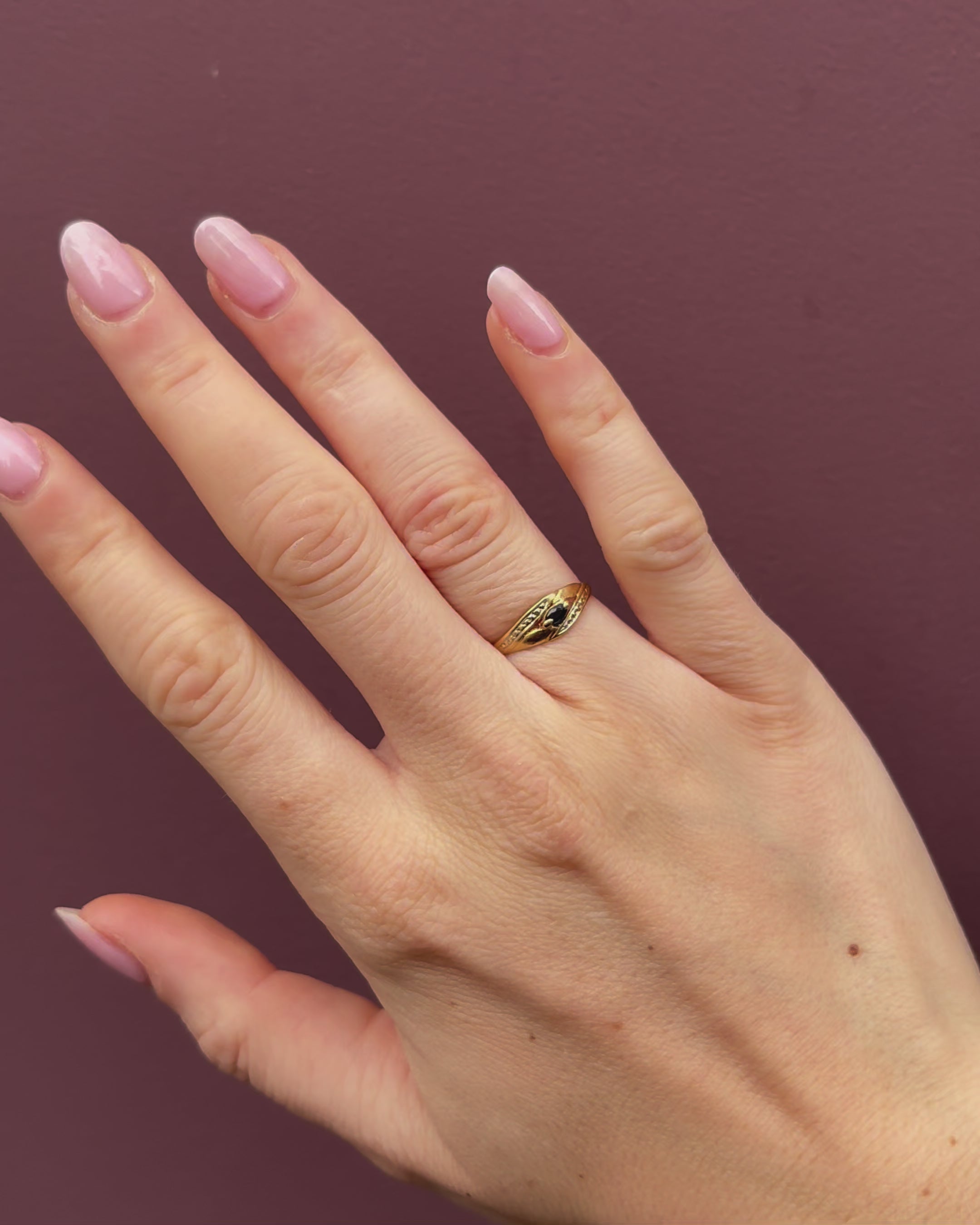 Bague Vintage Jonc Saphir "Marnie"