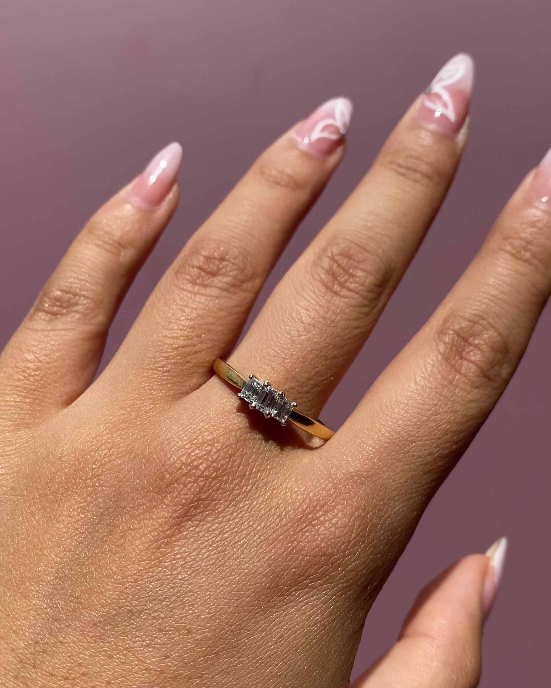 Bague Trilogie Diamants 0.43 carat "Clémence"