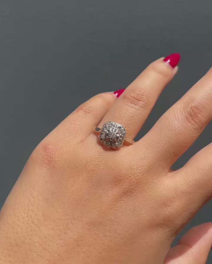 Bague Art-Déco Diamants "Celyana"