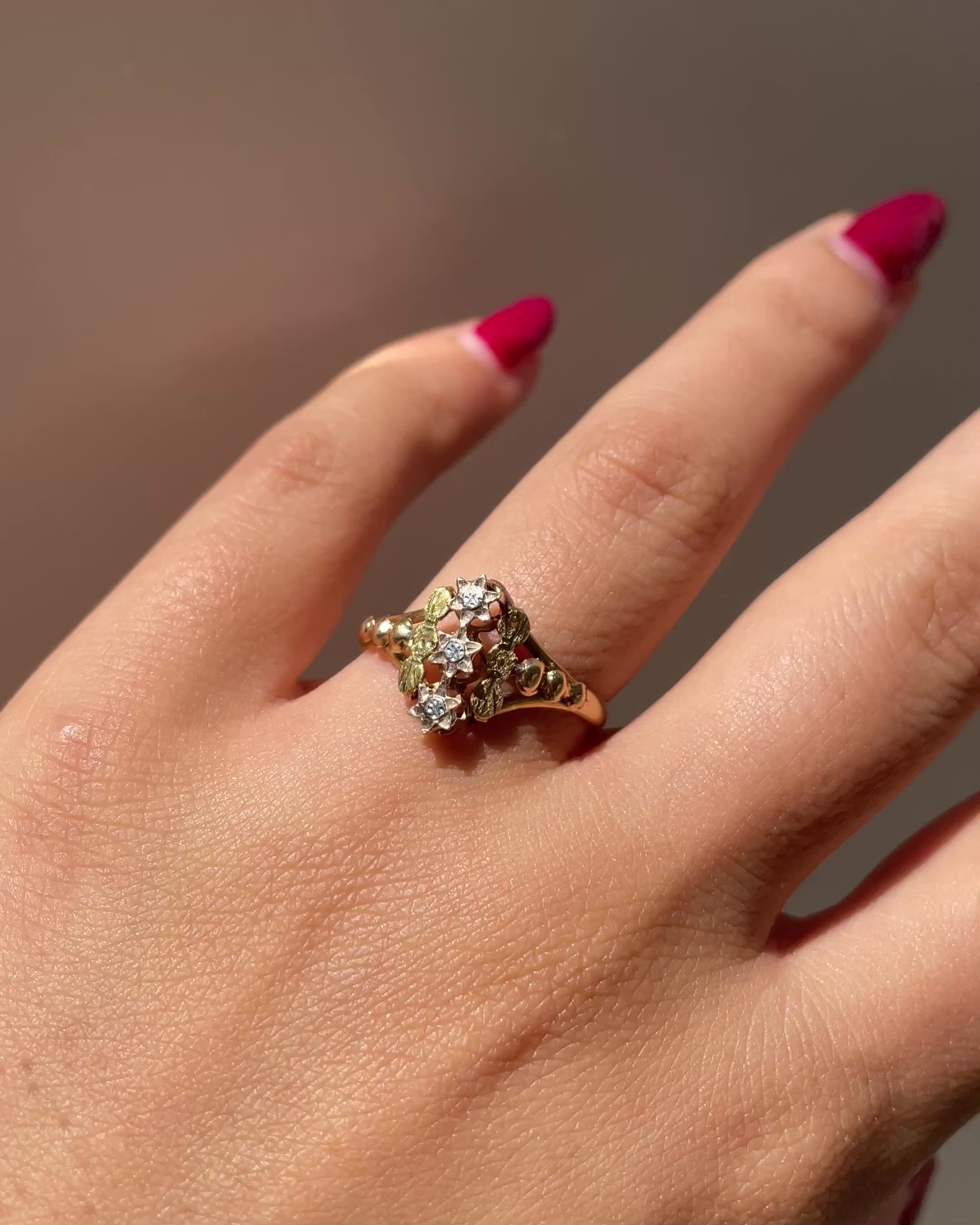 Bague Vintage Trois Ors 18 carats "Lazare"