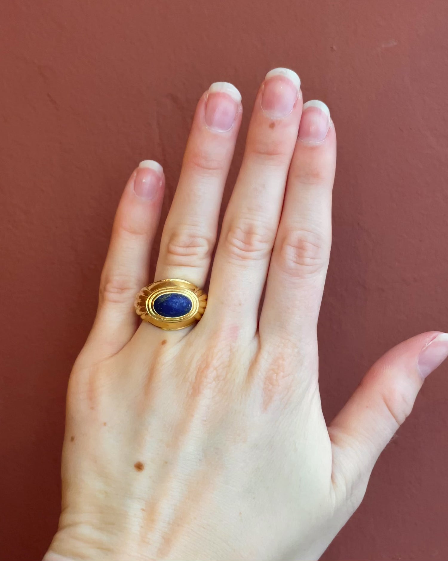 Chevalière Lapis Lazuli Collection Jaipur signée Boucheron