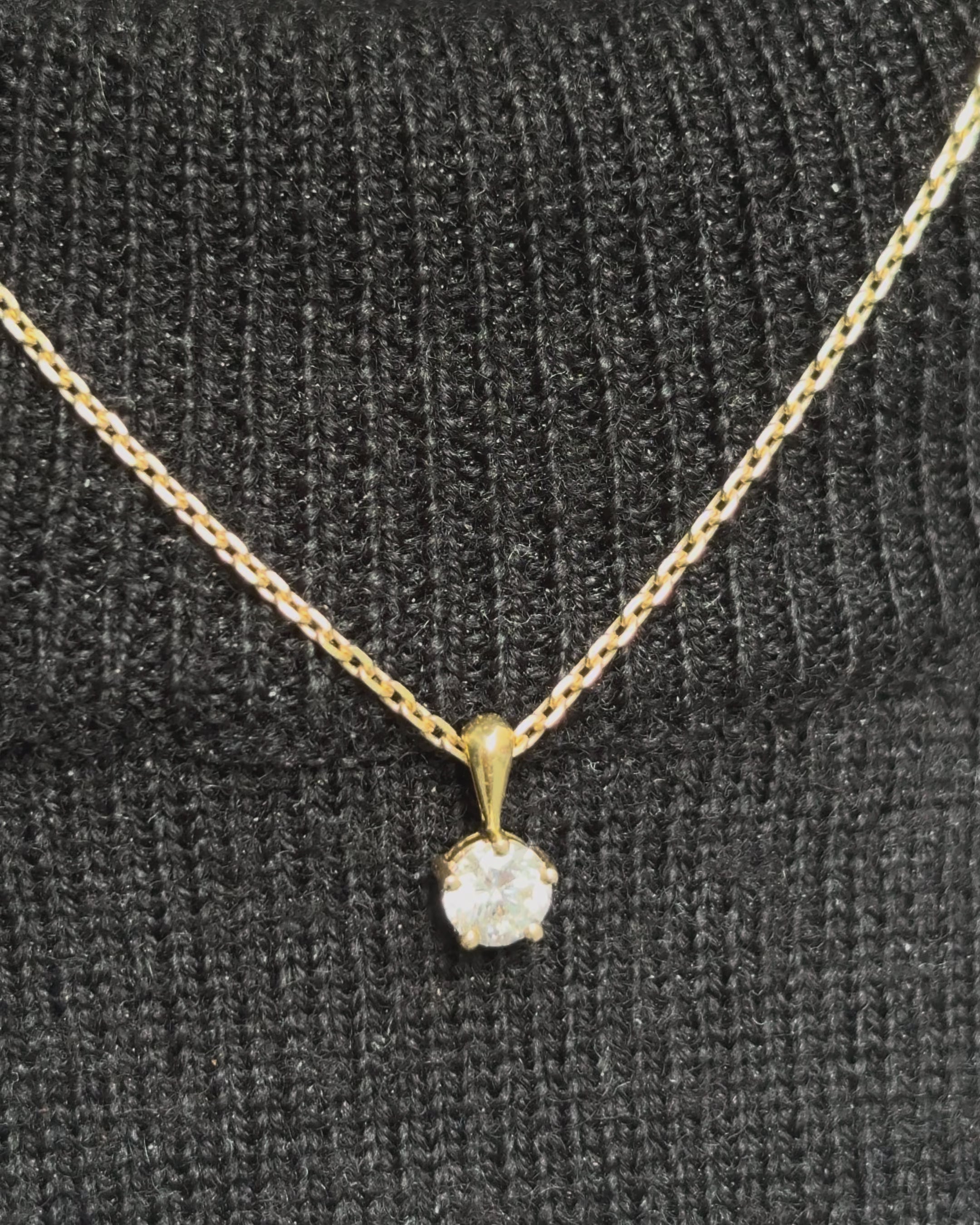 Collier Diamant Brillant 0.38 carat "Inès"