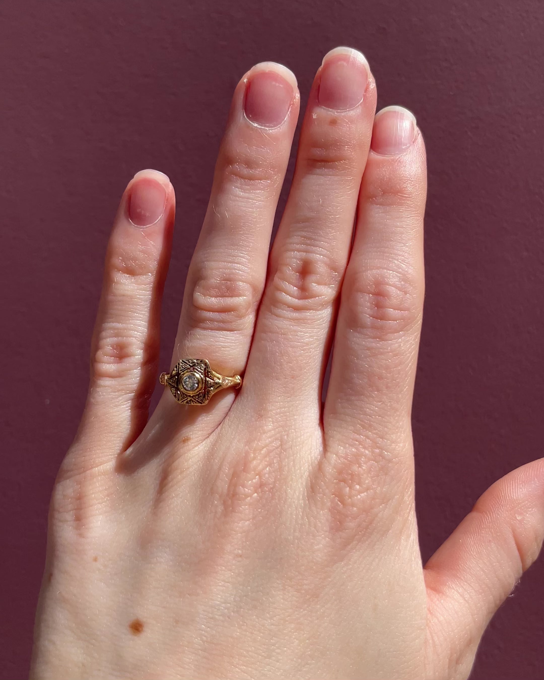 Bague Vintage Art-Déco Diamant "Joanne"
