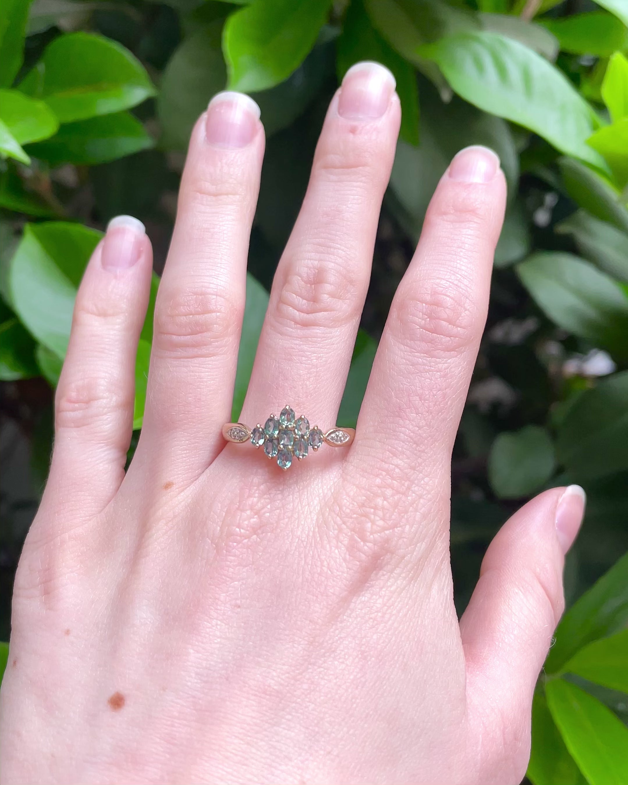 Bague Fleur Tourmaline 0.72 carat & Diamants "Ezia"
