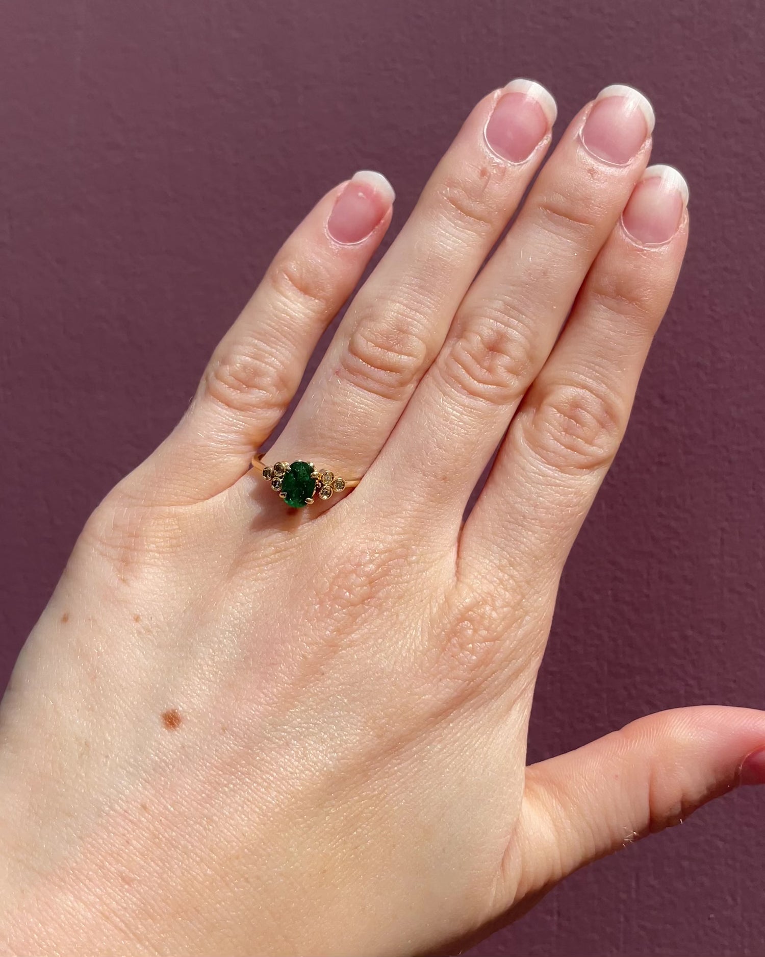 Trilogie Emeraude 1 carat & Diamants "Miry"