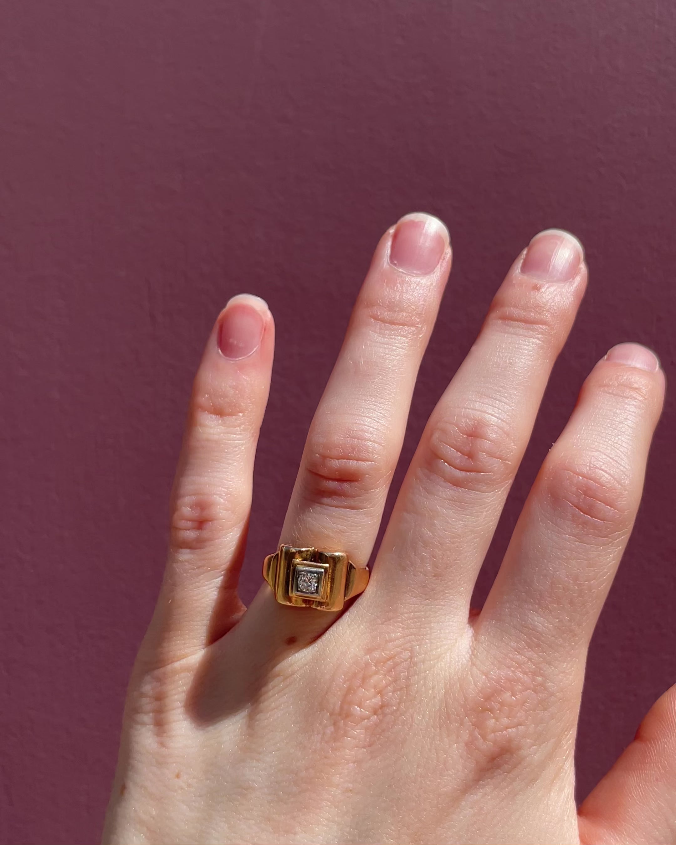 Bague Tank Diamant Vintage "Corine"