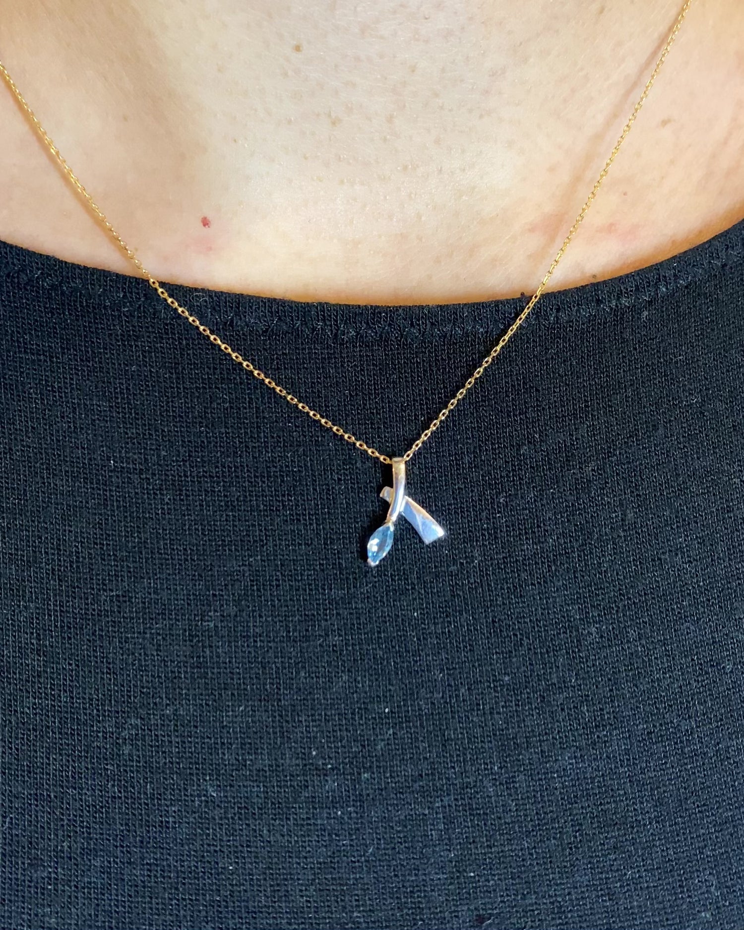 Pendentif Vintage Topaze "Violaine"