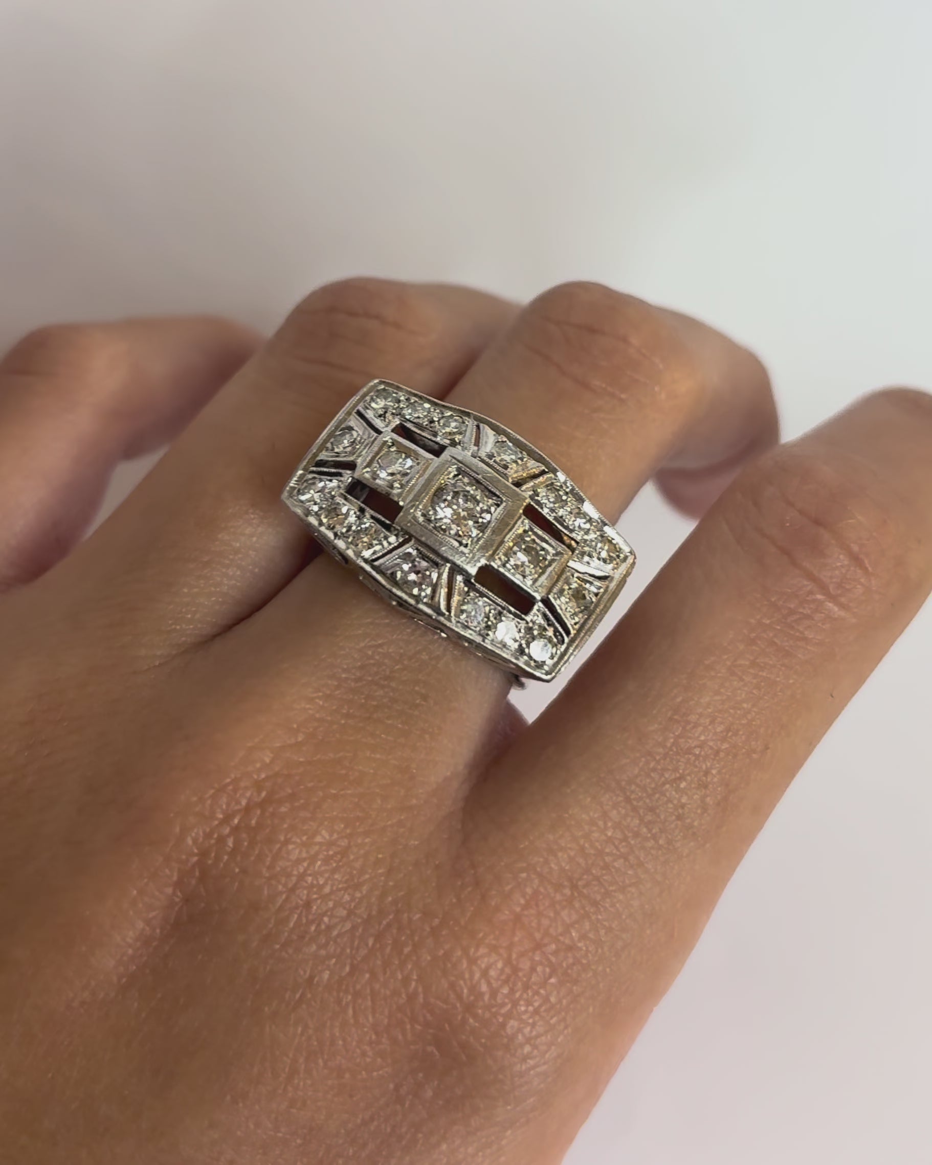 Bague Tank Diamants 1.32 carat "Nadia"