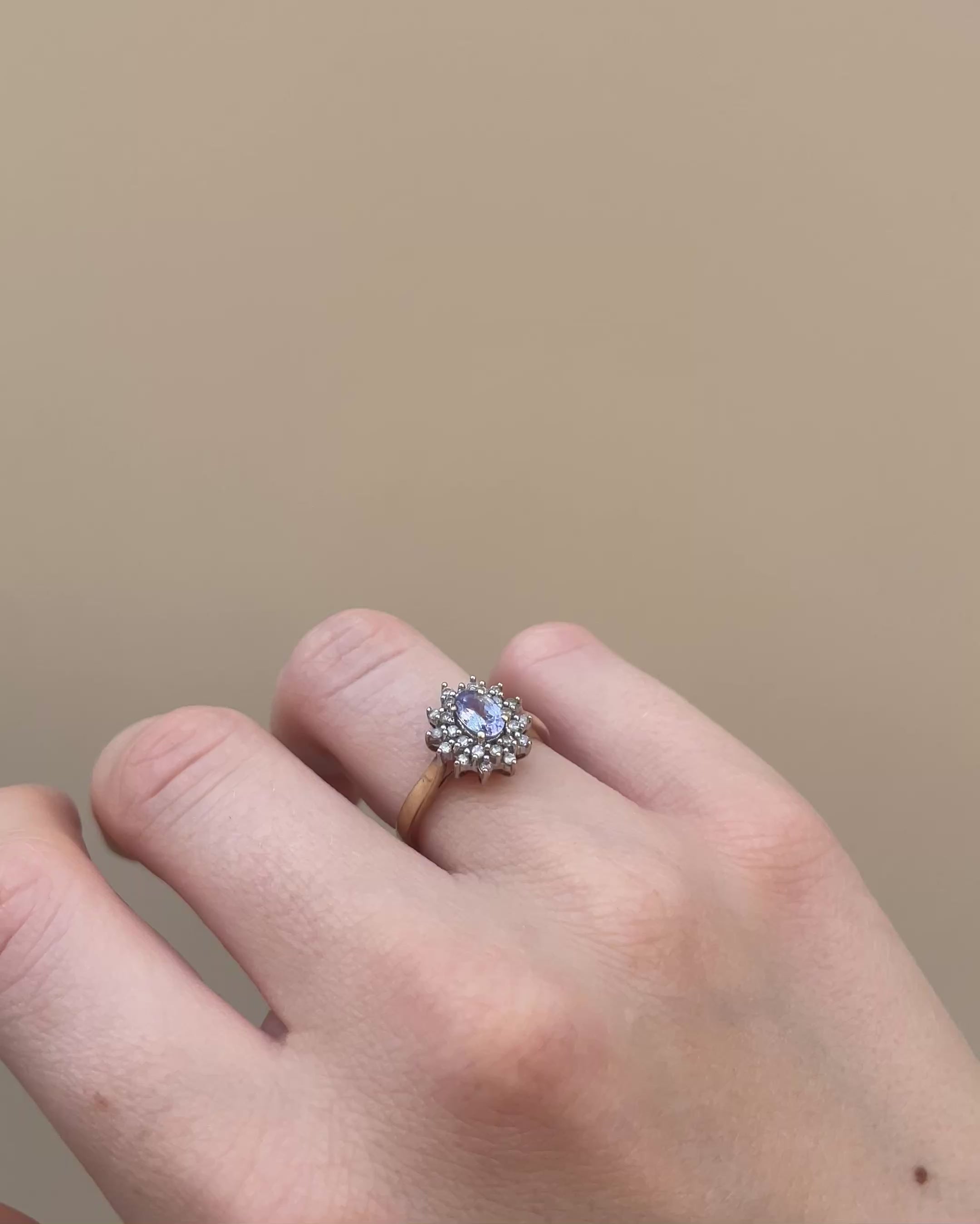 Bague Marguerite Tanzanite 0.50 carat & Diamants "Elsana"
