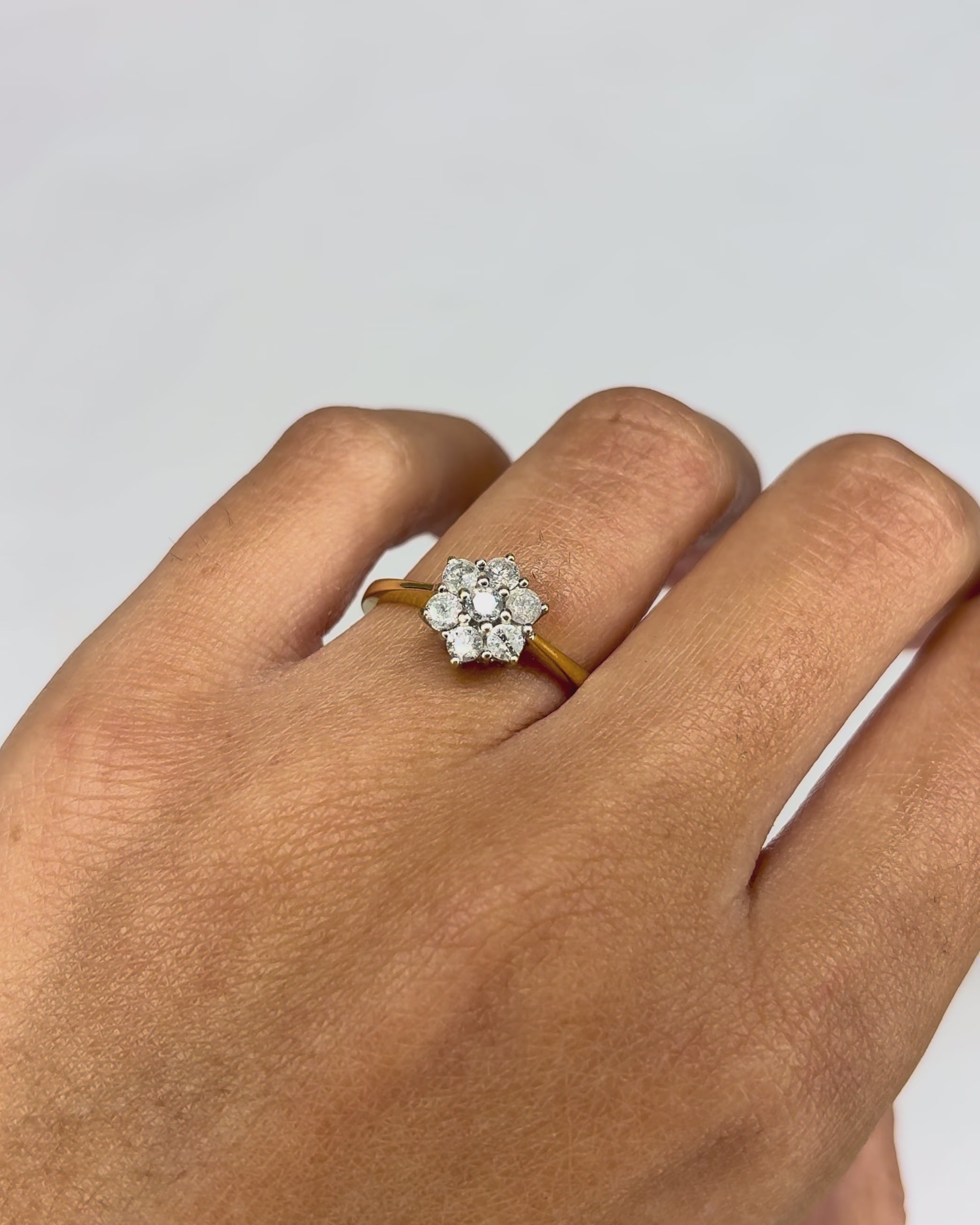 Bague Marguerite Diamants 0.49 carat "Iseult"