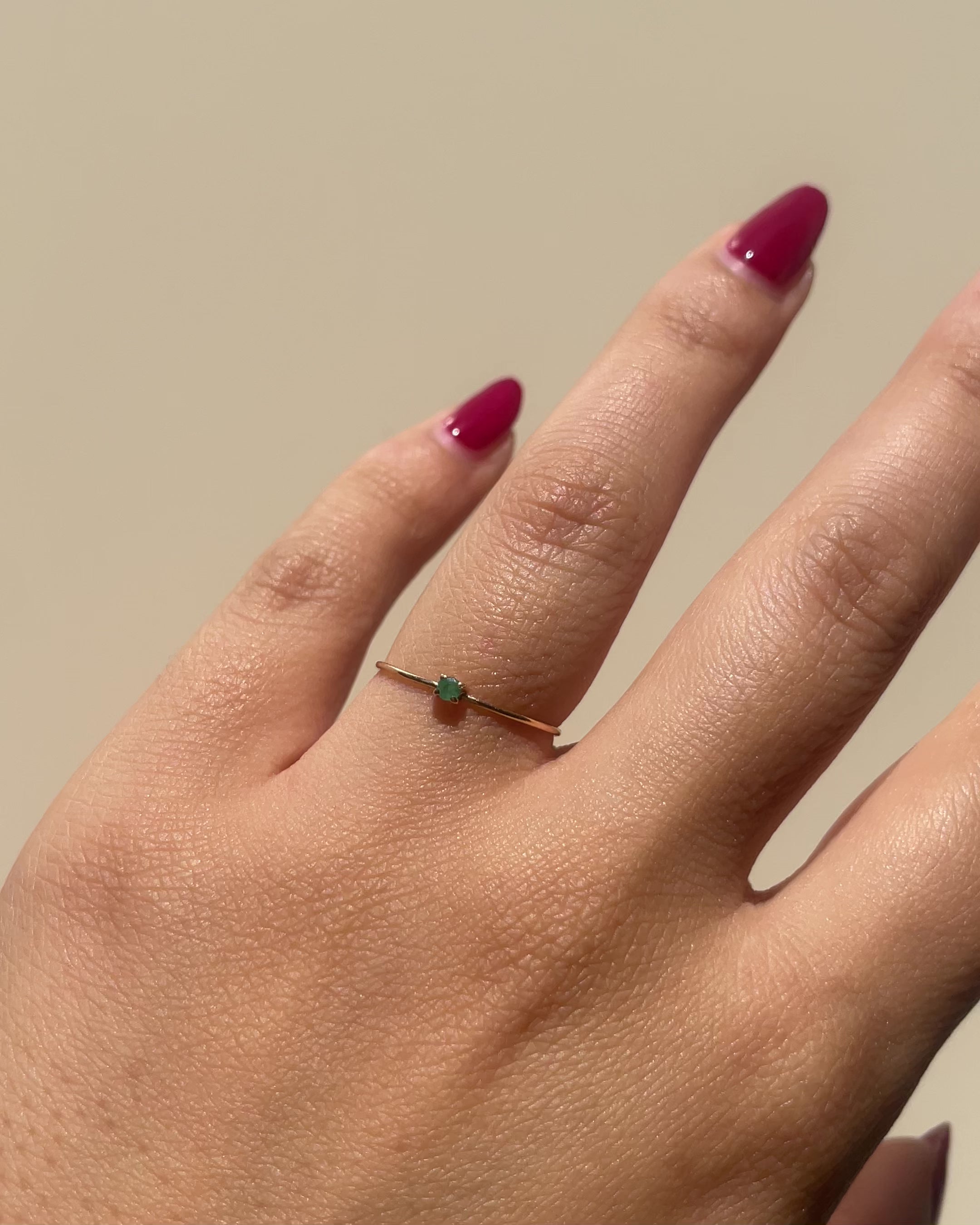 Bague Vintage Solitaire Emeraude "Enjoye"