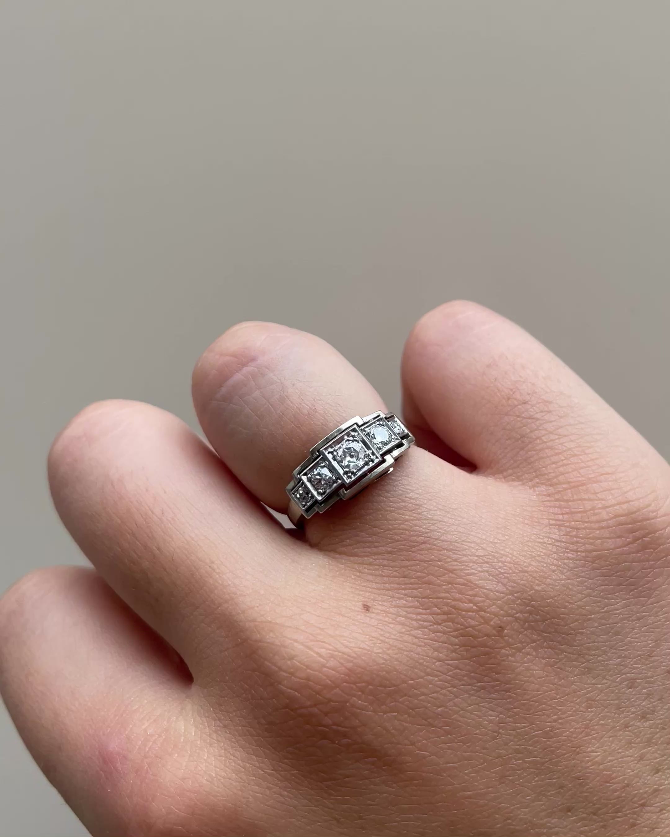 Bague Art-Déco Diamants "Isabel"