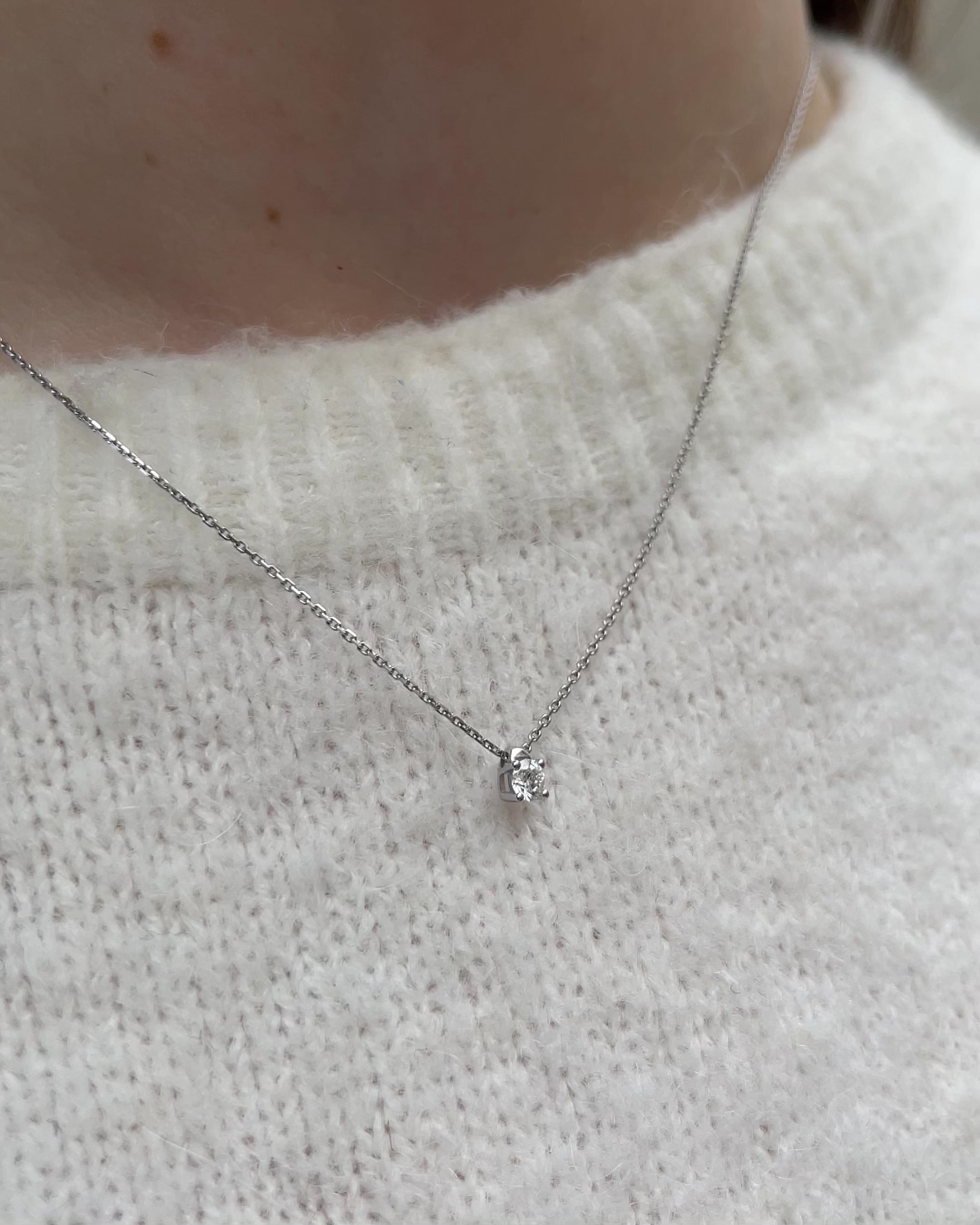 Collier Vintage Diamant 0.18 carat "Lilianne"