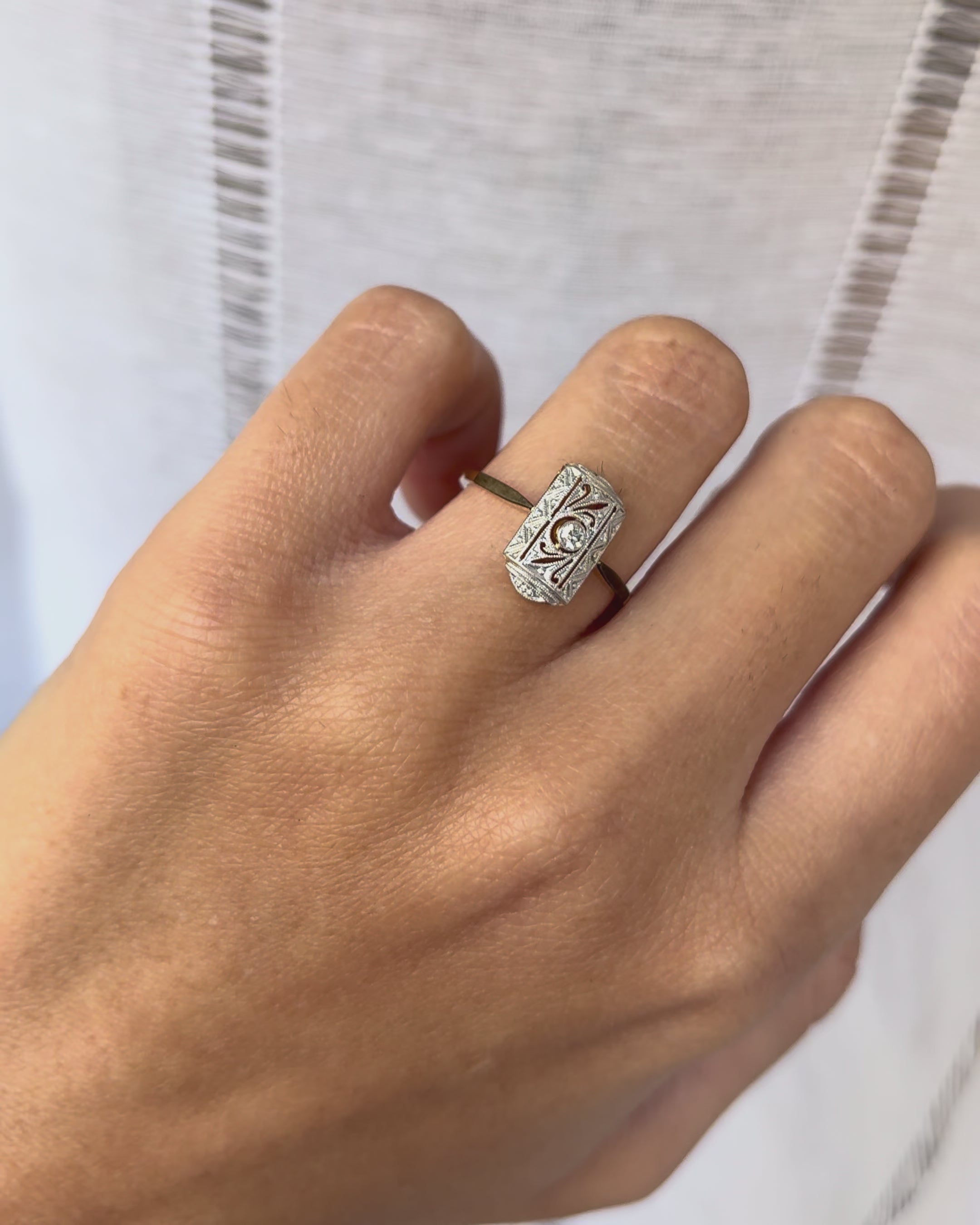 Bague Art Déco Diamant "Adélie"