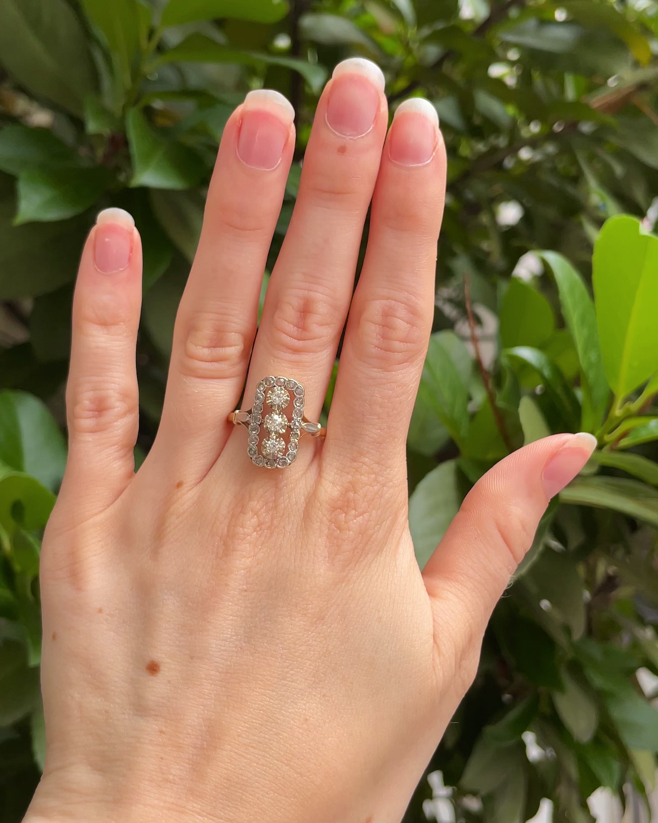 Bague Art -déco Diamants marquise "Léorine"