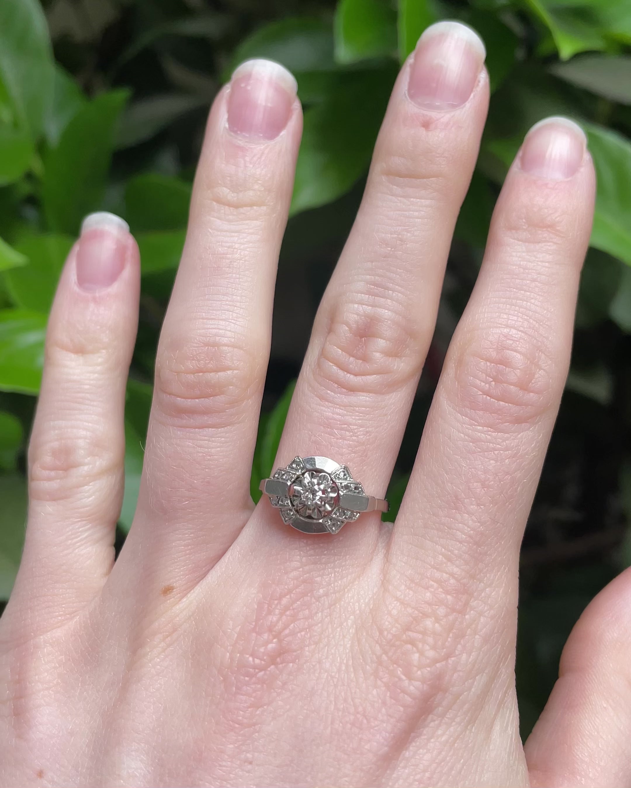 Bague Art-Déco 13 Diamants "Cyprie"