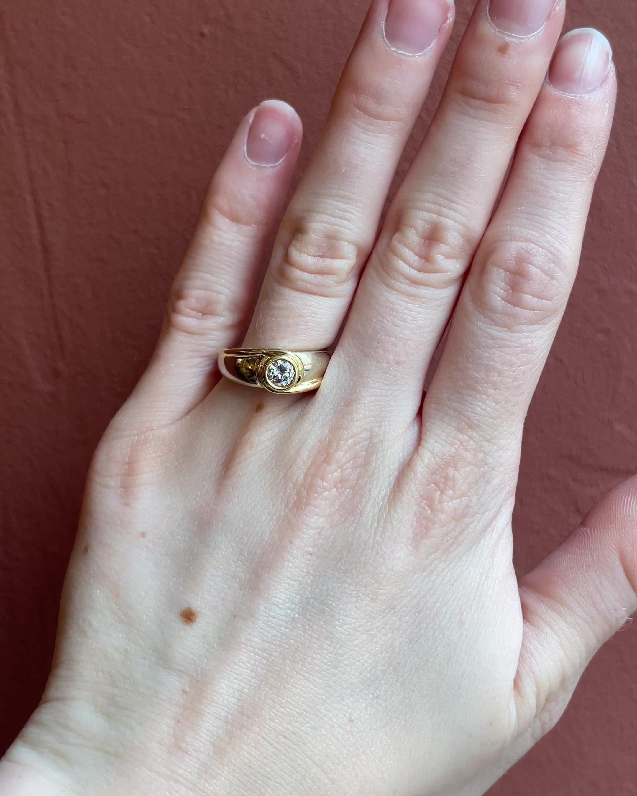 Bague Jonc Diamant 0.33 carat "Mika"