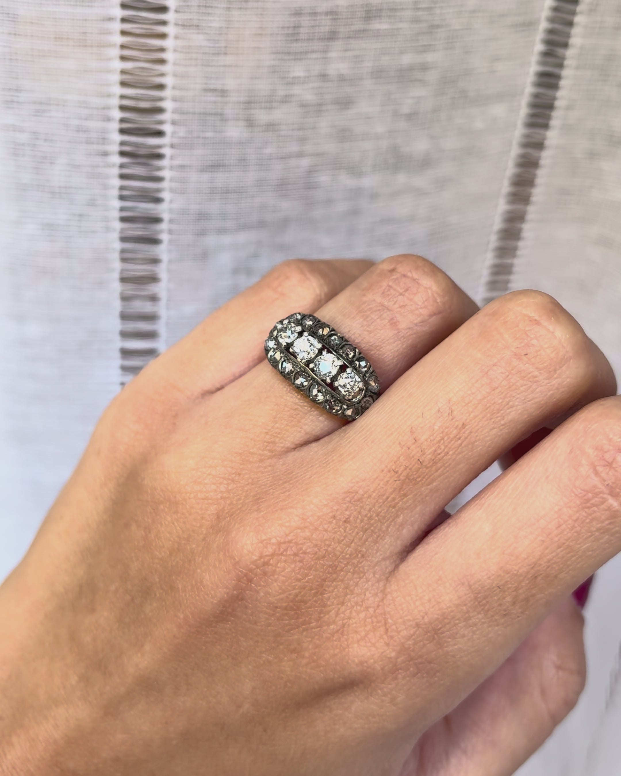 Bague Art Déco Diamants 0.92 carat "Aglaé"