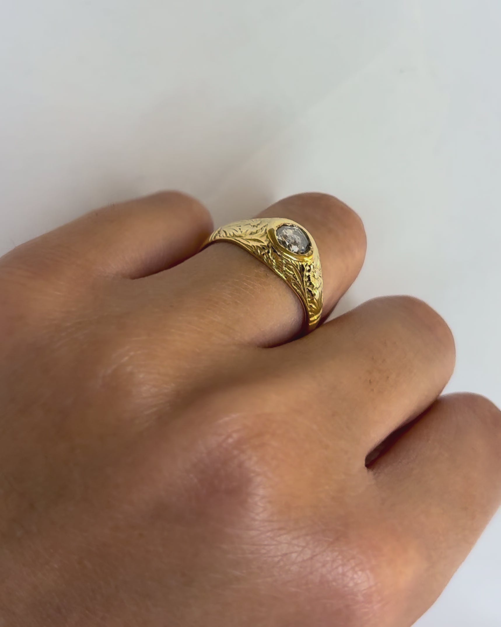 Bague XIXe siècle diamant taille rose 0.25 carat "Maïssa"