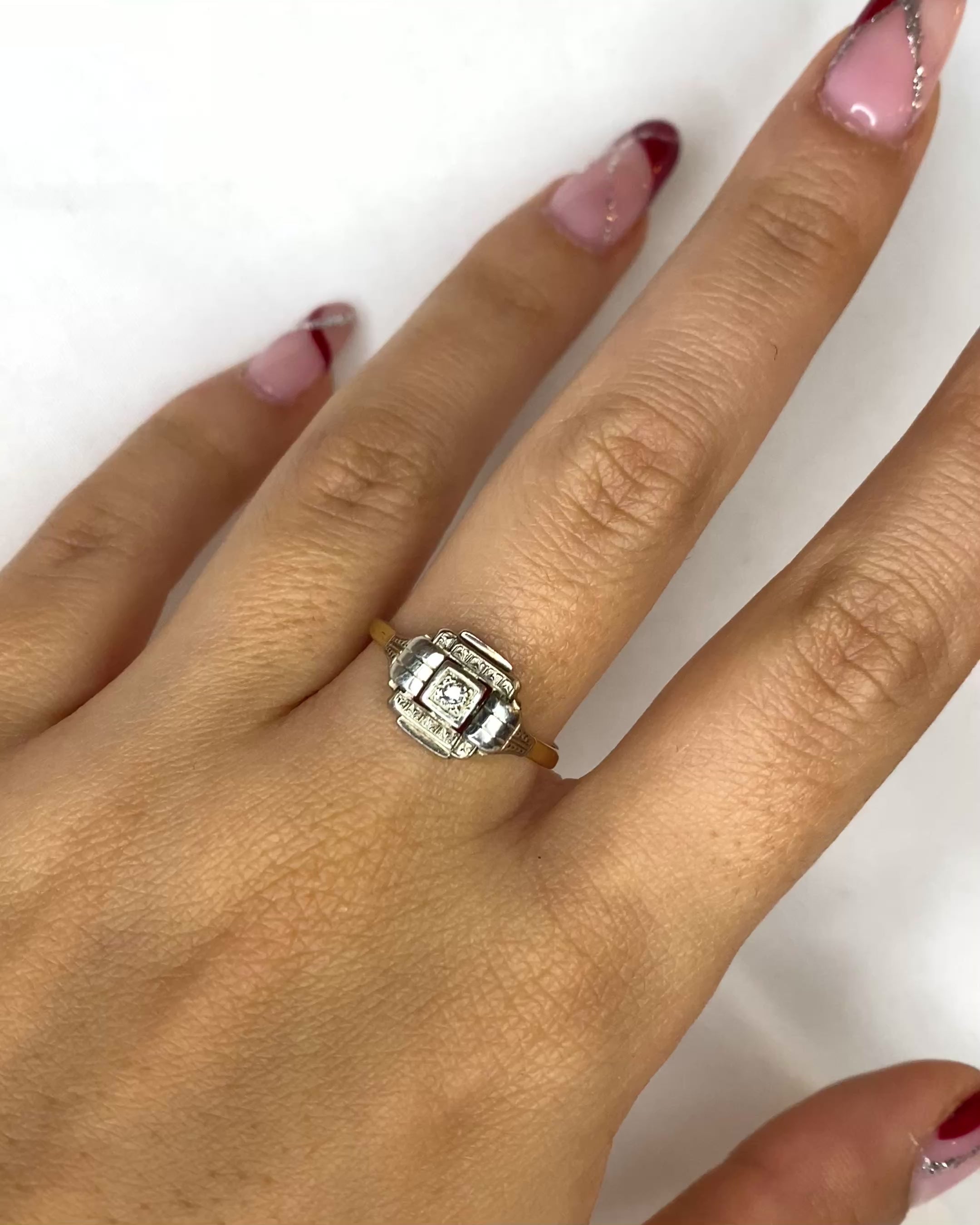 Bague Art déco Diamant "Roselyne"