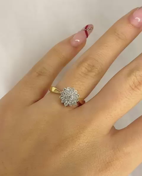 Bague Marguerite Diamants 0.57 carat "Virna"